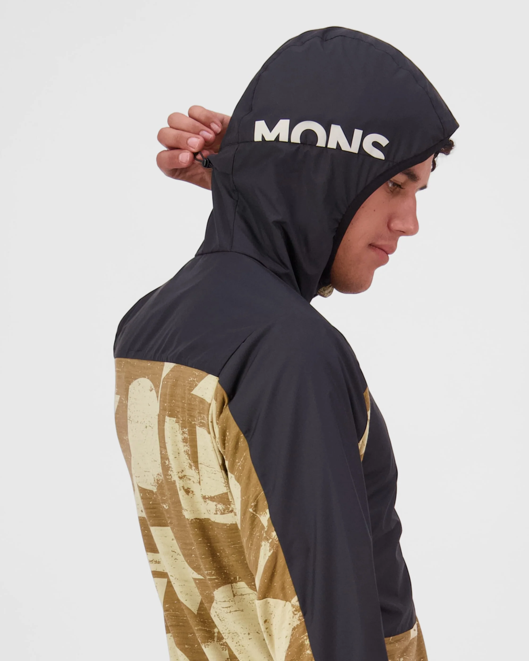 Diversion Merino Wind Jacket - Grunge / Black | Men's Jacket - Image 4