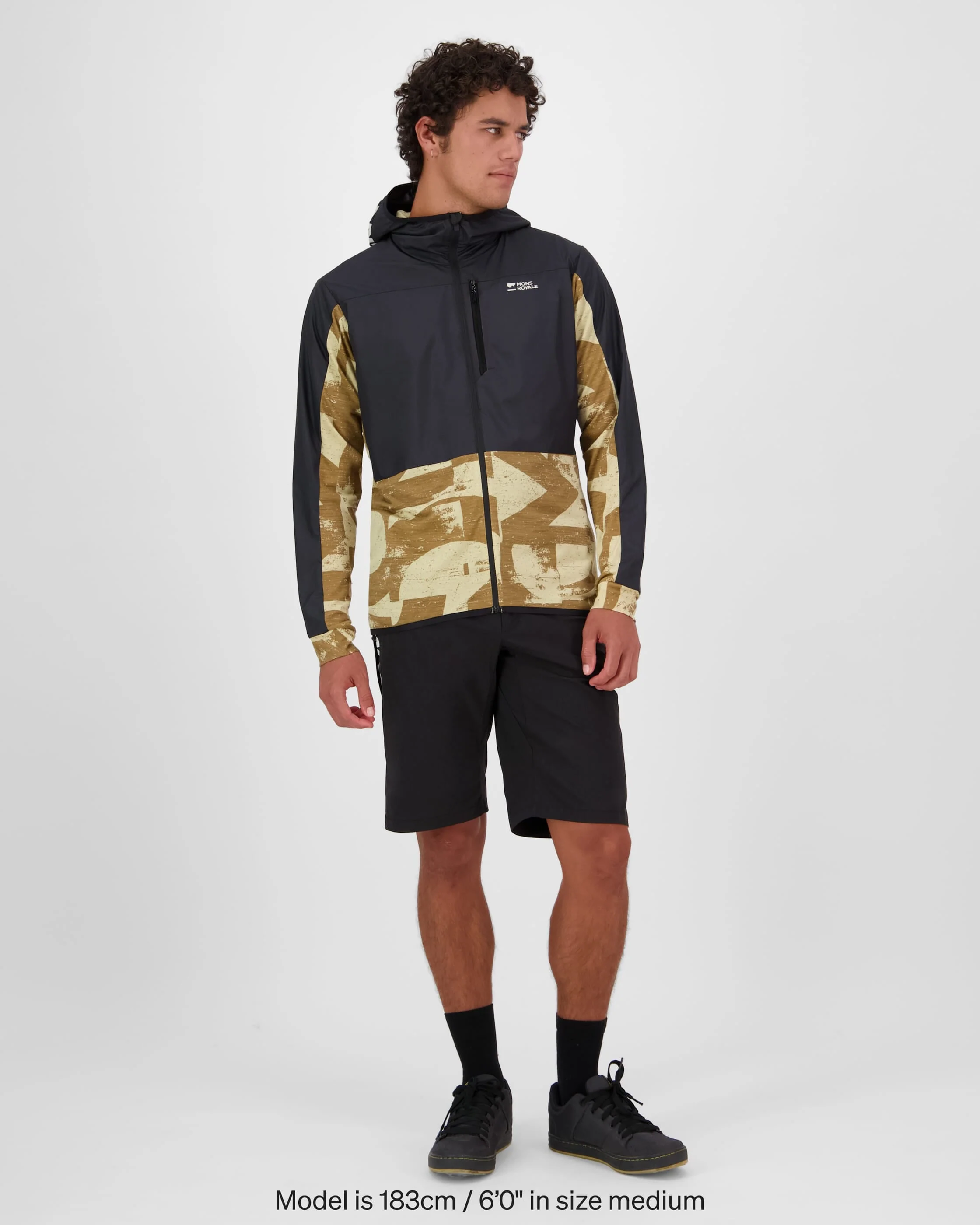 Diversion Merino Wind Jacket - Grunge / Black | Men's Jacket - Image 5