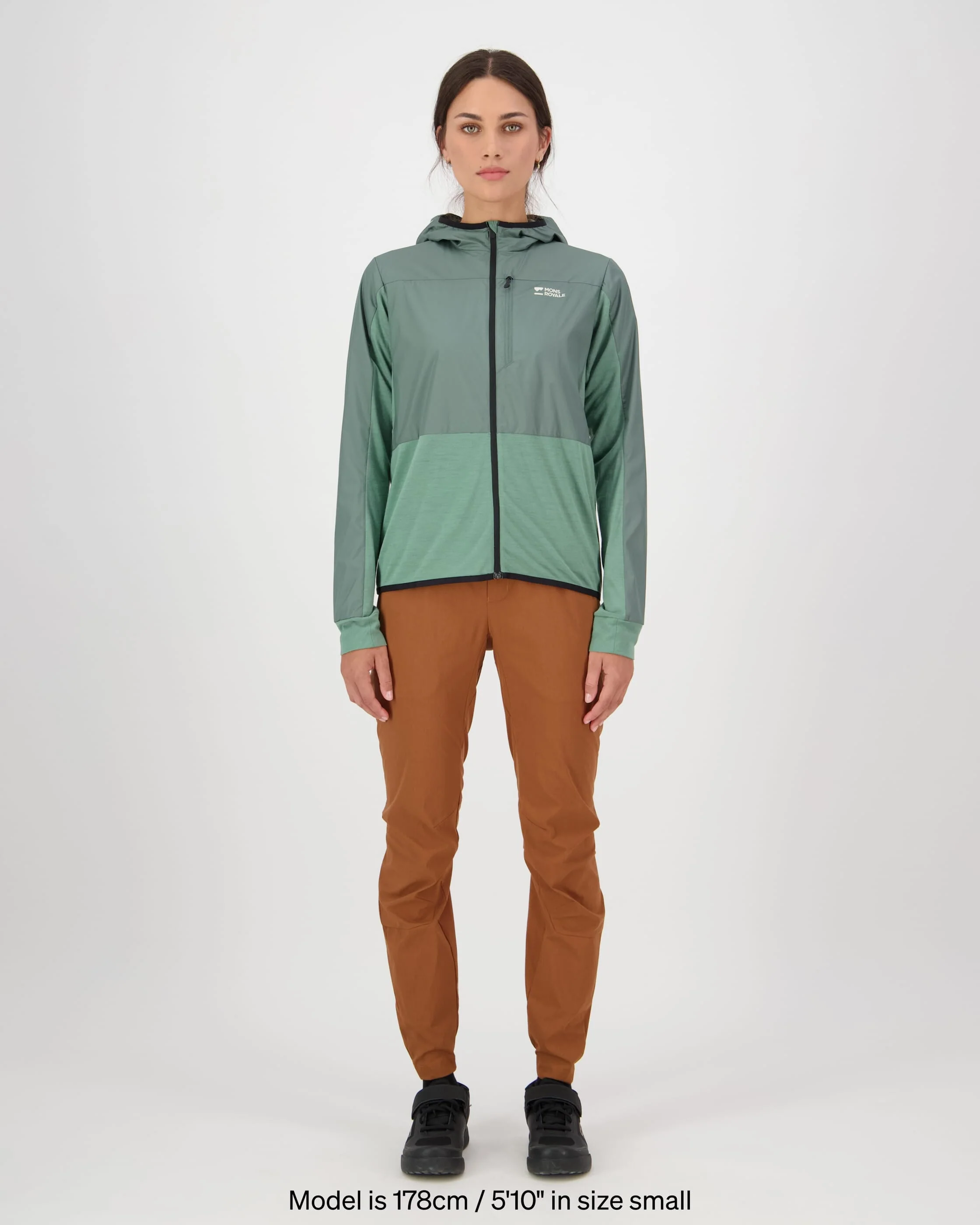 Diversion Merino Wind Jacket - Thyme / Cypress | Women's Jacket - Image 4