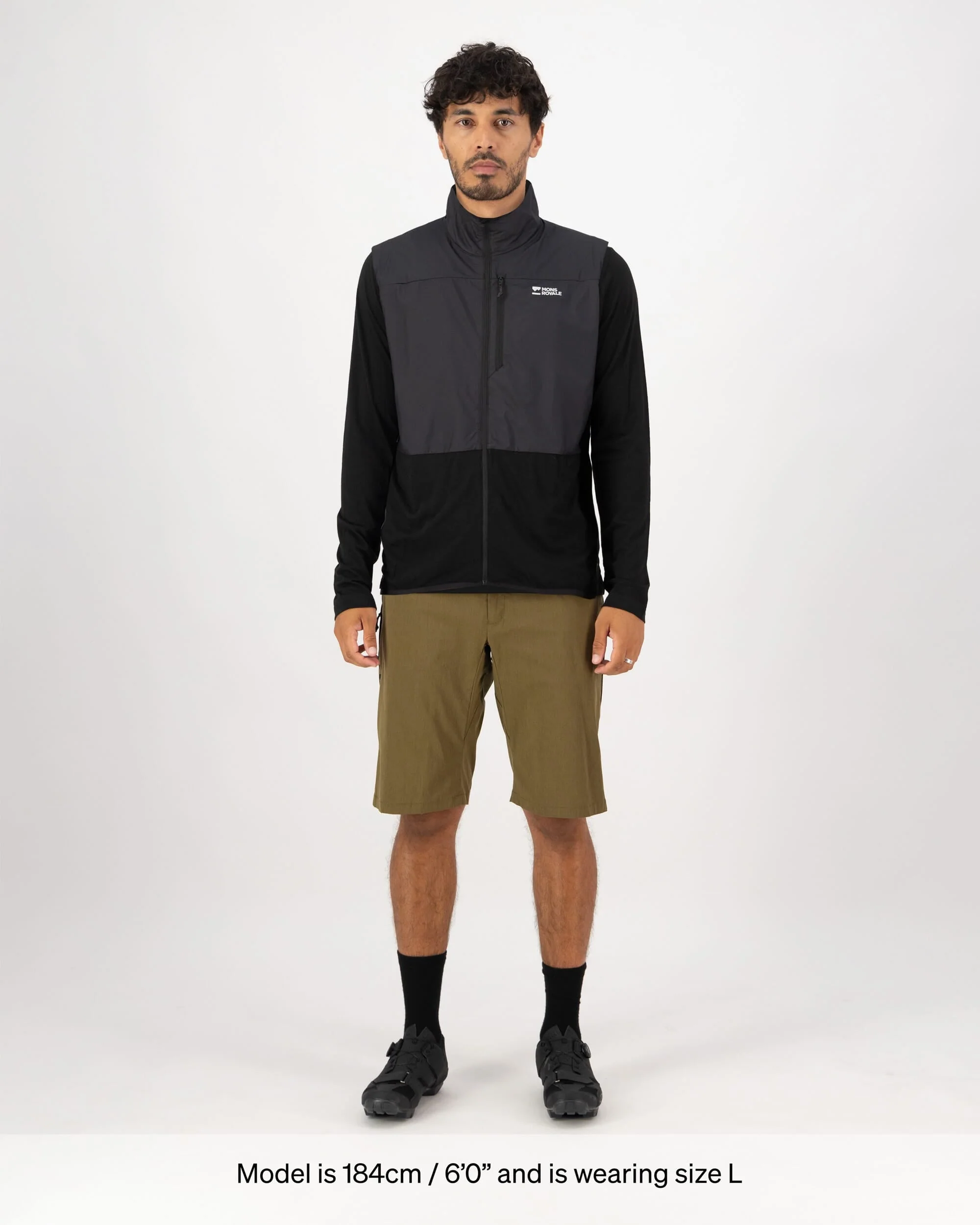 Diversion Merino Wind Vest - Black | Men's Vest - Image 3