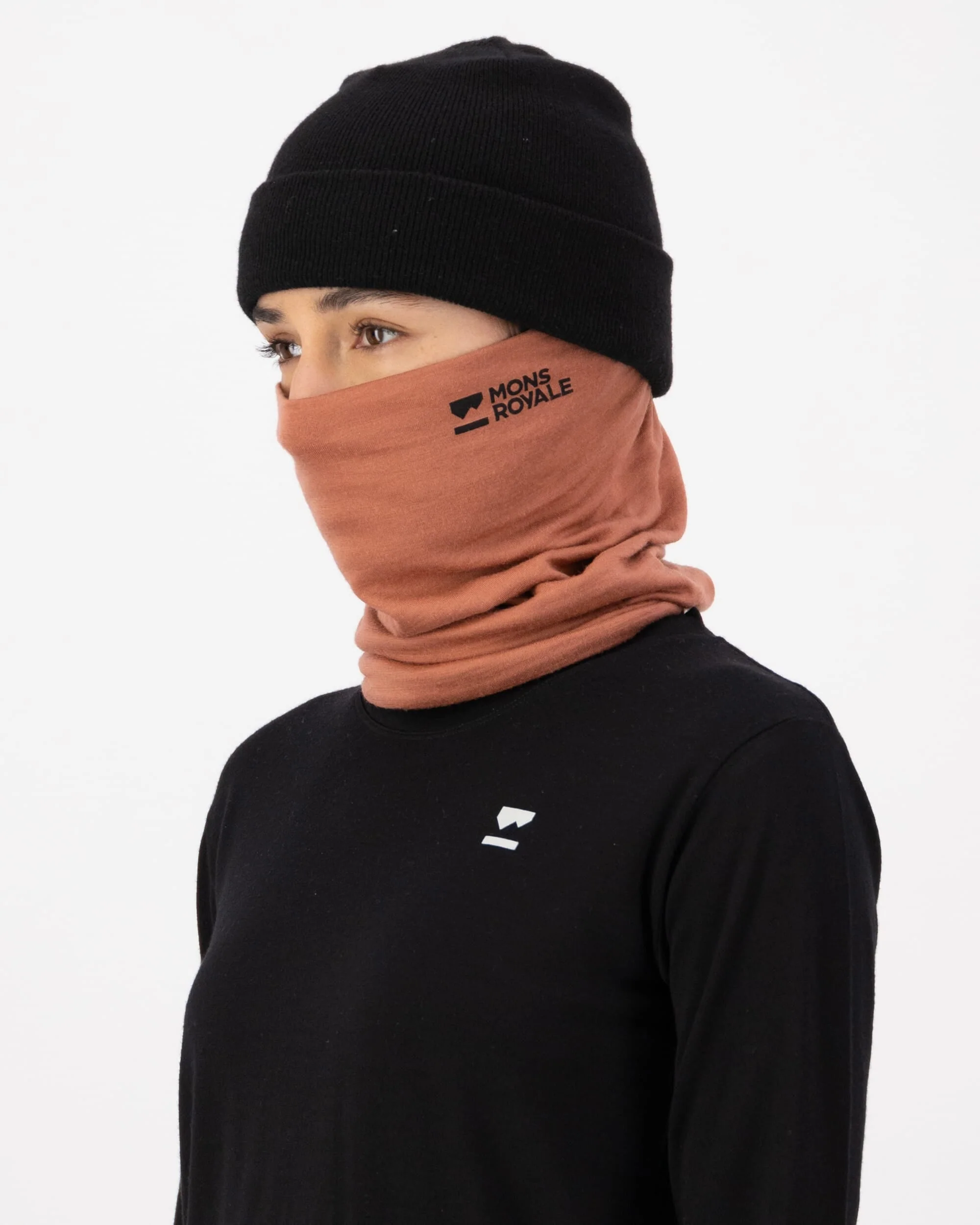 Double Up Merino Neckwarmer - Canyon Rose | Unisex Neckwarmer - Image 3