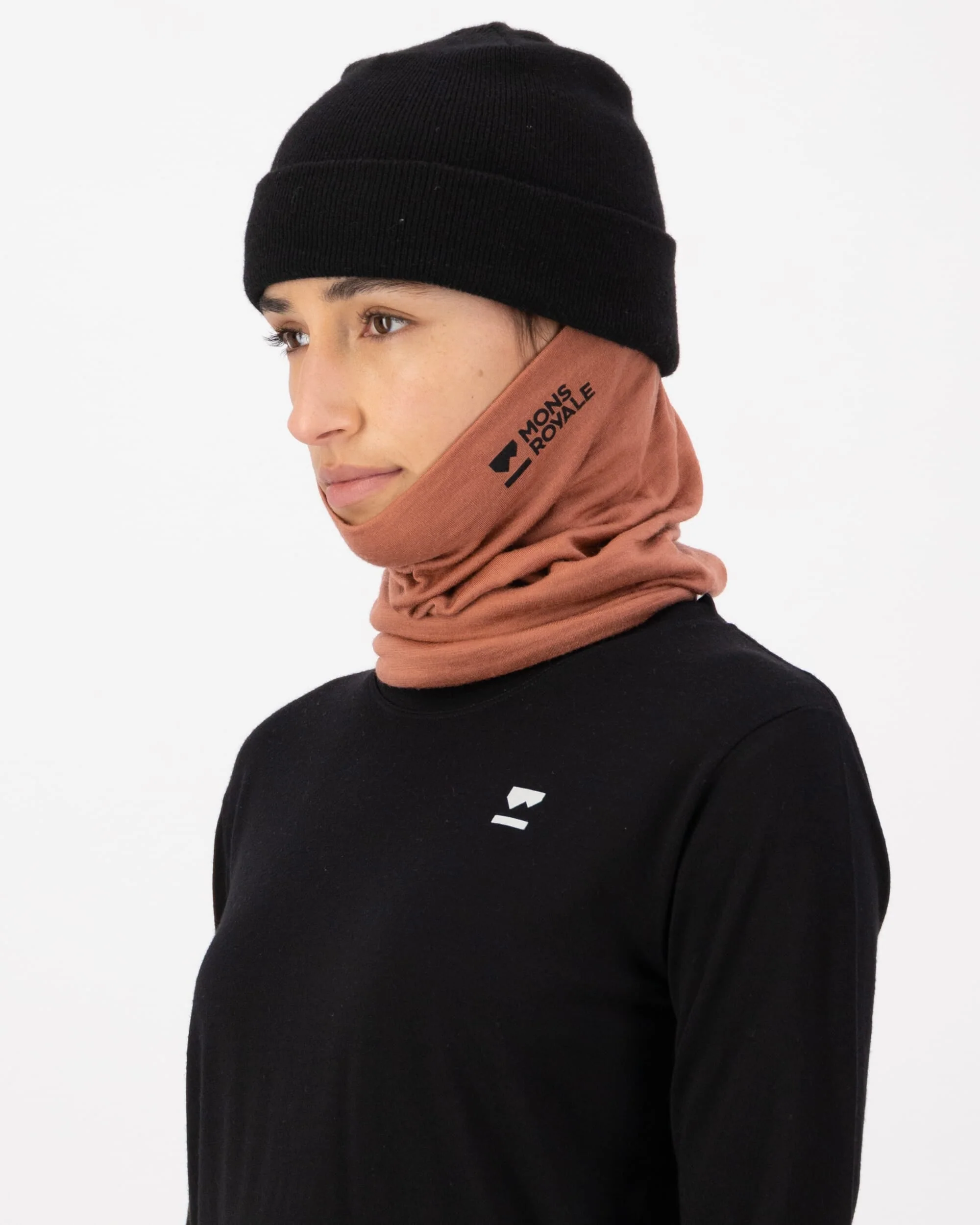 Double Up Merino Neckwarmer - Canyon Rose | Unisex Neckwarmer - Image 4