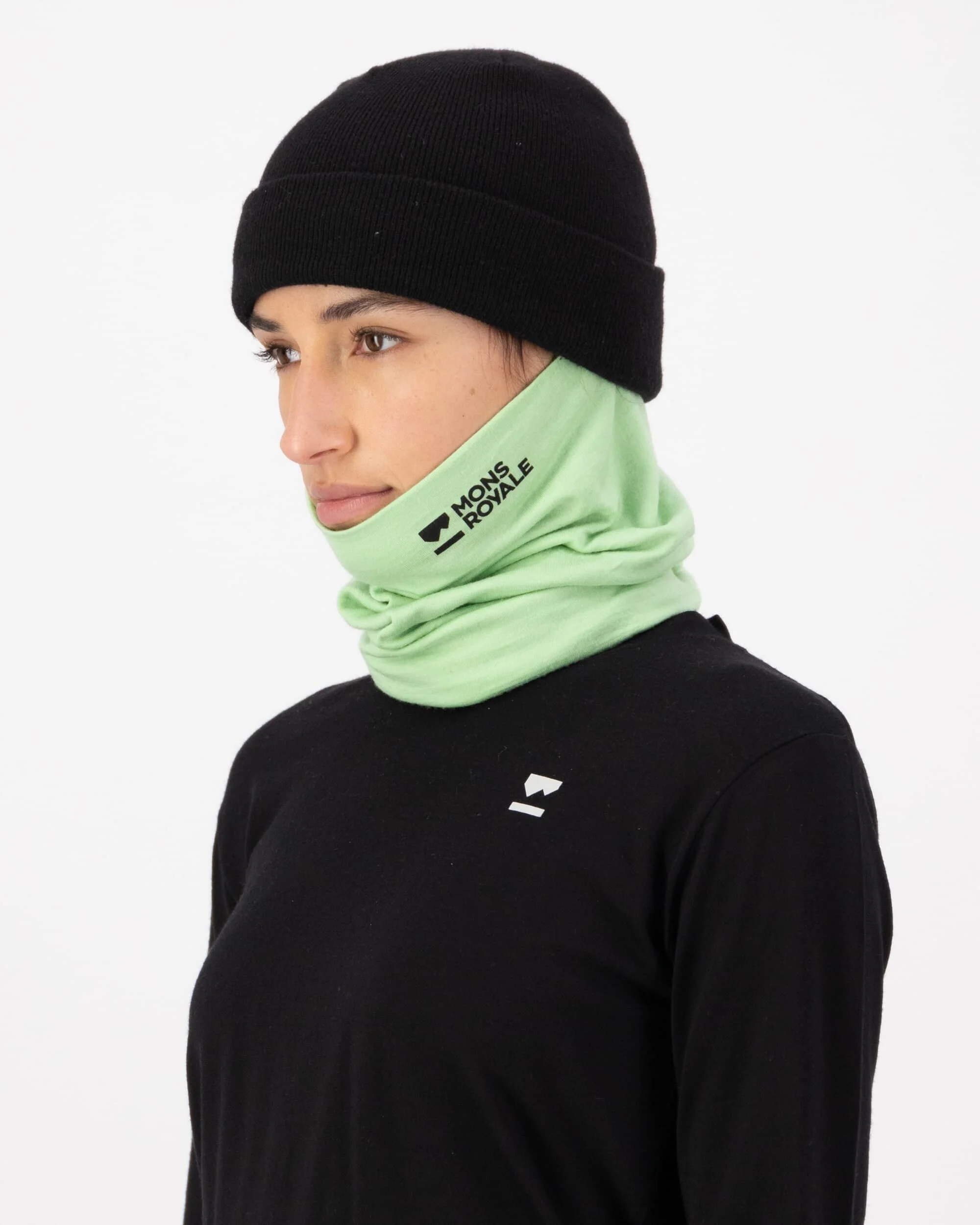 Double Up Merino Neckwarmer - Matcha | Unisex Neckwarmer - Image 4