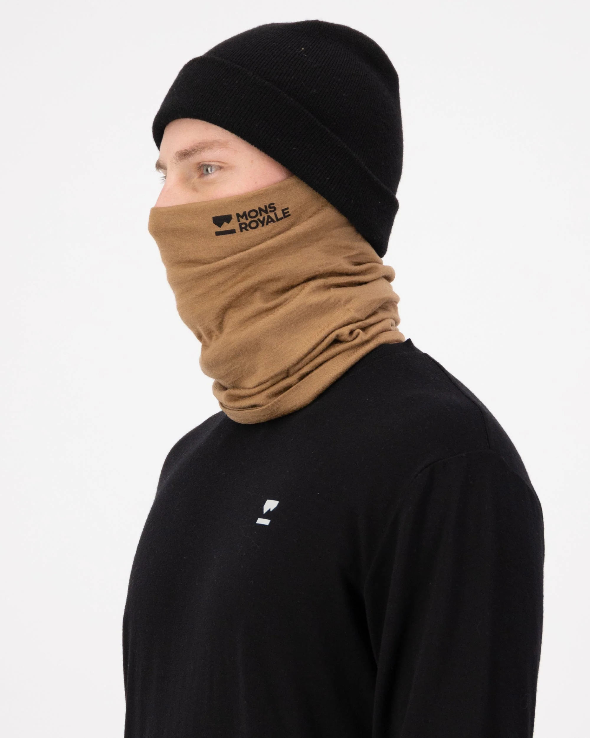 Double Up Merino Neckwarmer - Toffee | Unisex Neckwarmer - Image 3