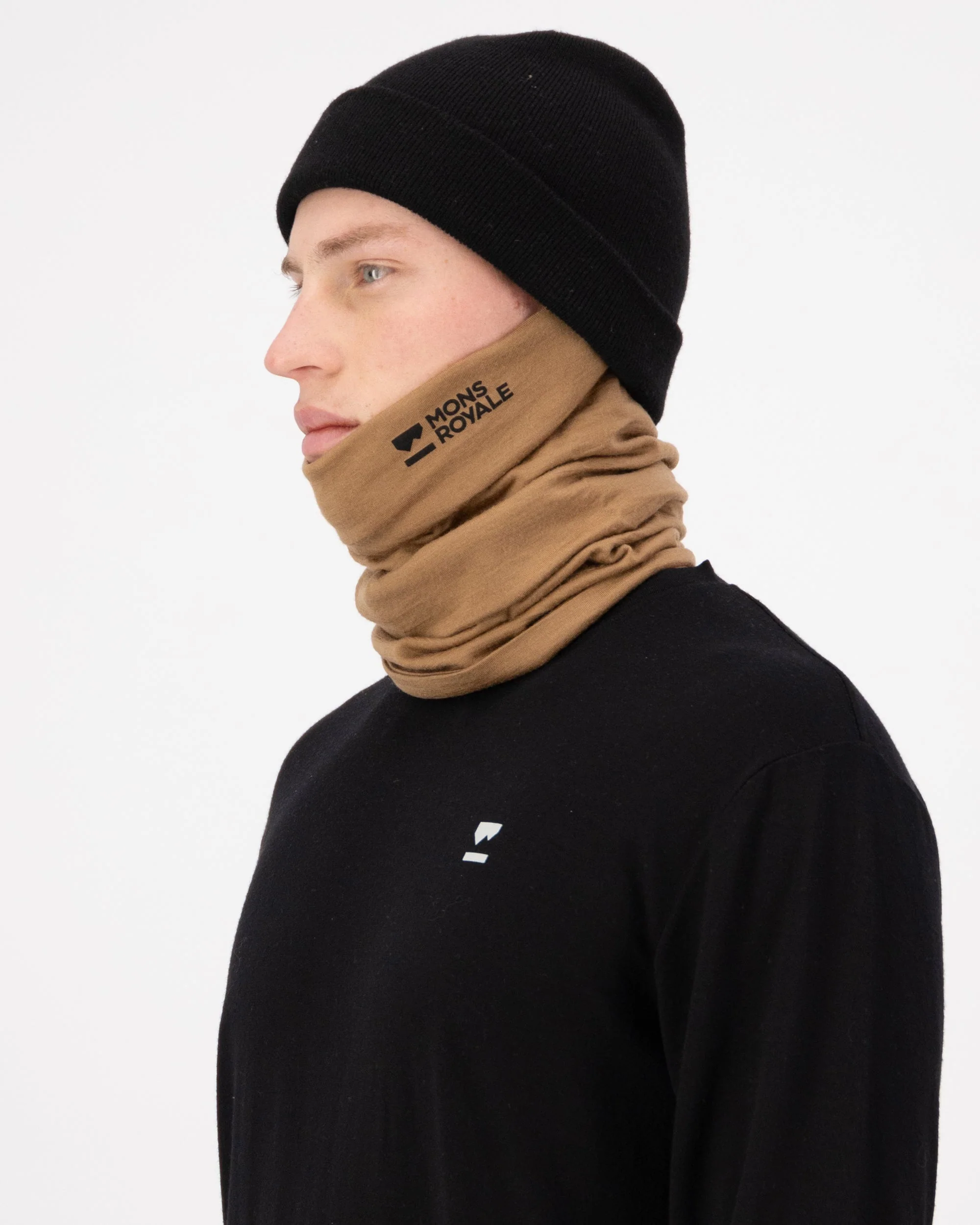 Double Up Merino Neckwarmer - Toffee | Unisex Neckwarmer - Image 4