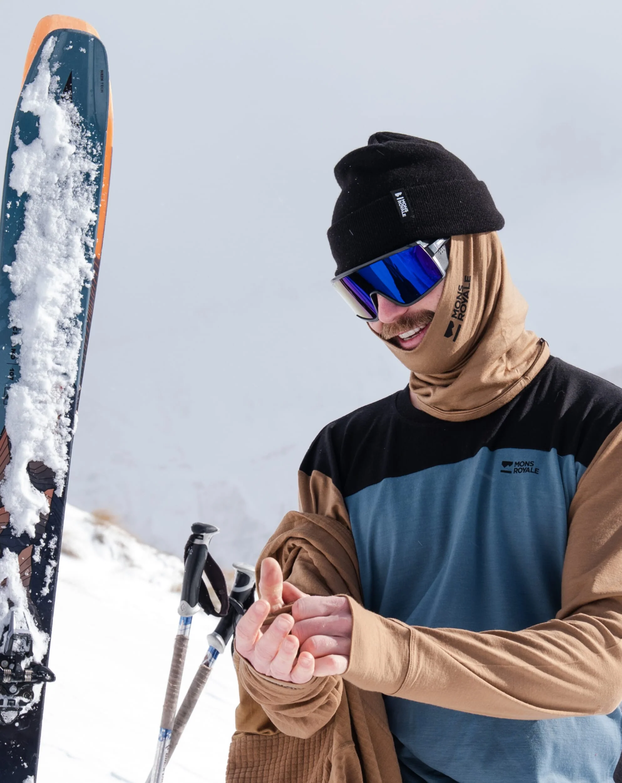 Double Up Merino Neckwarmer - Toffee | Unisex Neckwarmer - Image 5