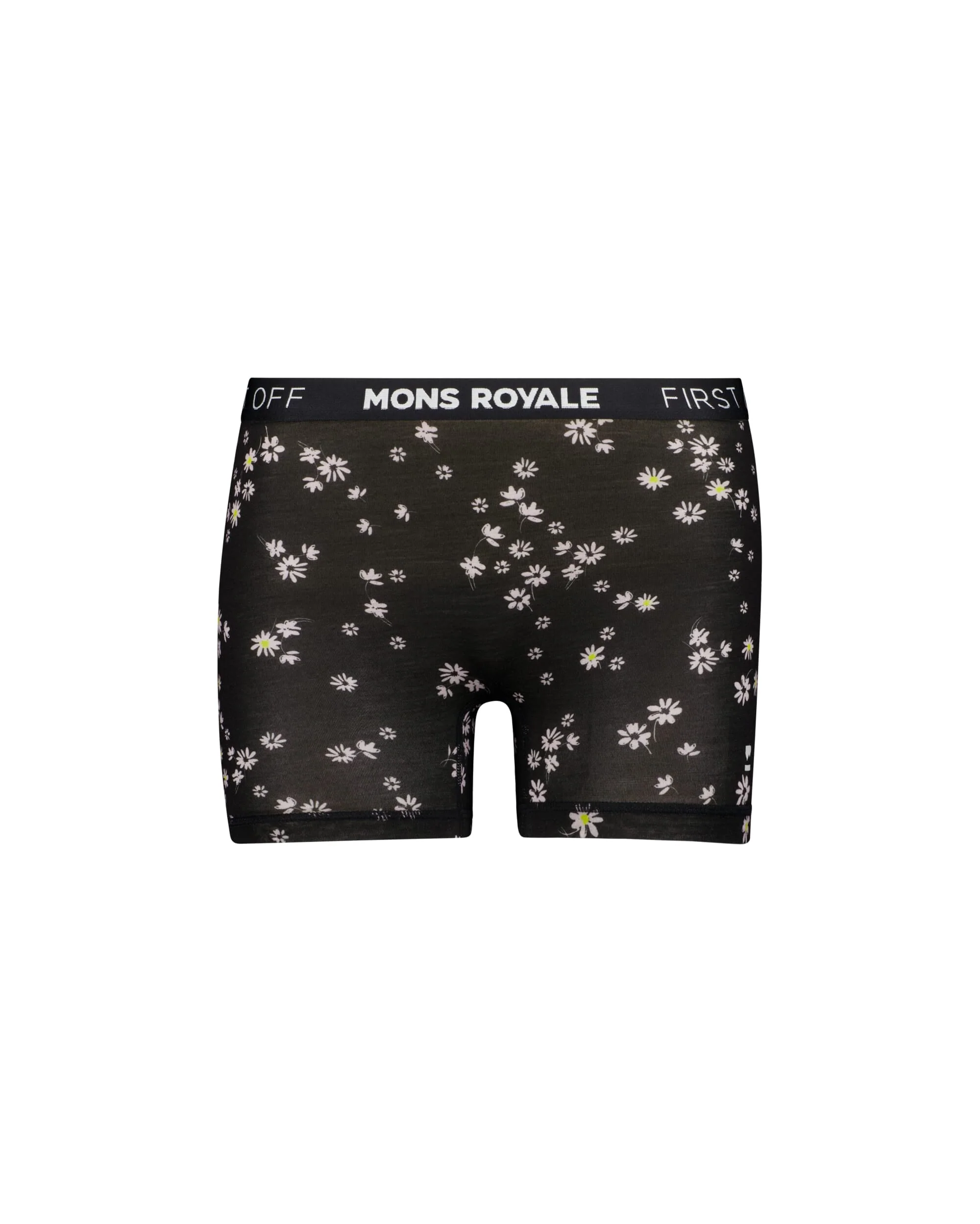 Hannah Merino Hot Pants - Black Daisy | Women's Underwear - Image 4