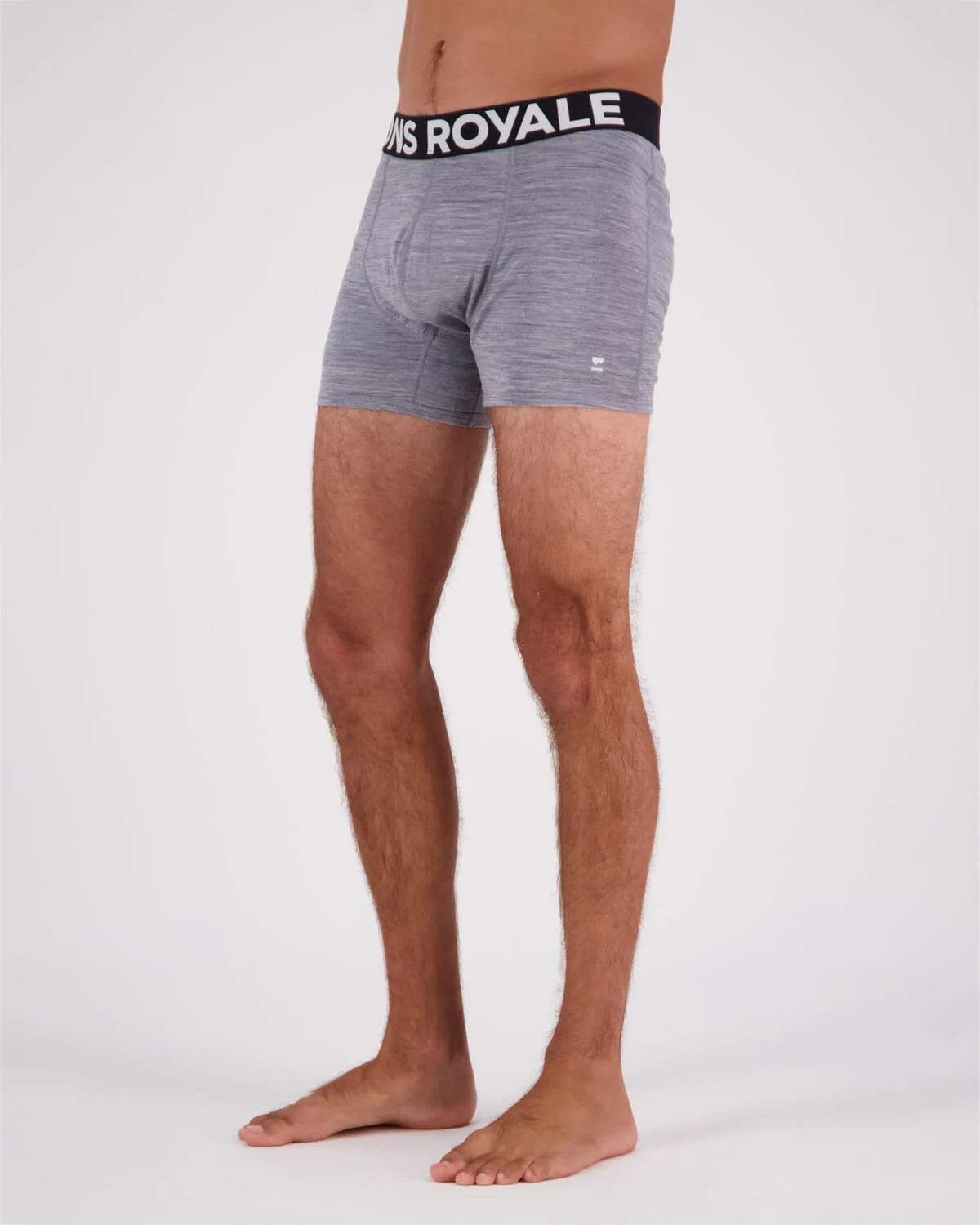 Hold 'em Shorty Merino Boxer - Grey Heather | Men's Underwear - Image 3