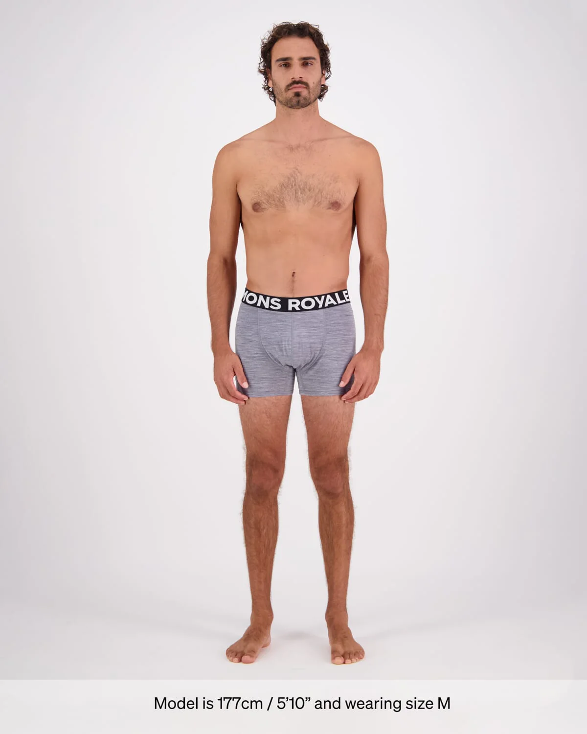 Hold 'em Shorty Merino Boxer - Grey Heather | Men's Underwear - Image 4