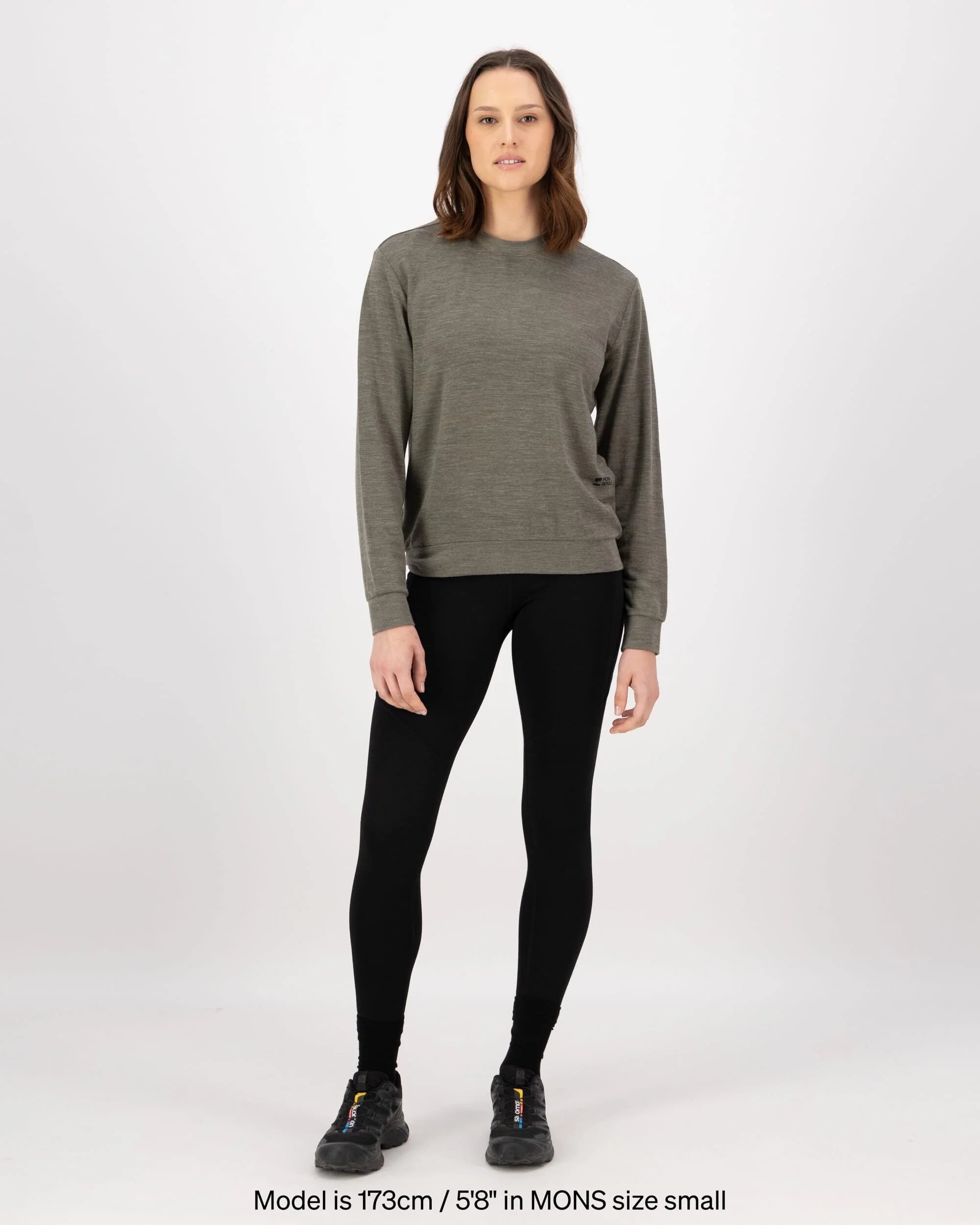 Horizon Merino Crew - Dark Olive | Women's Mid Layer - Image 3