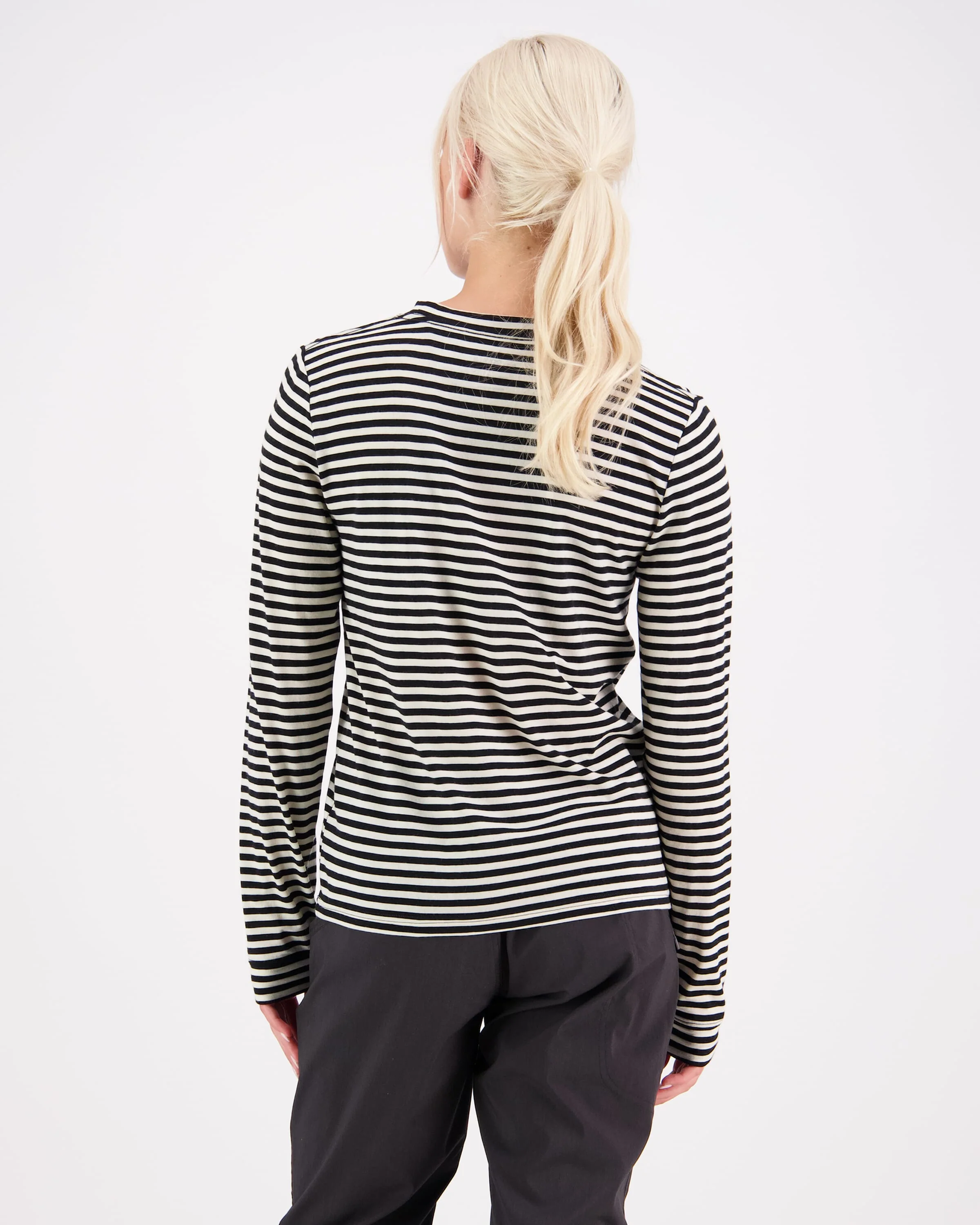 Icon Merino Long Sleeve - Stripe | Women's Long Sleeve Top - Image 2