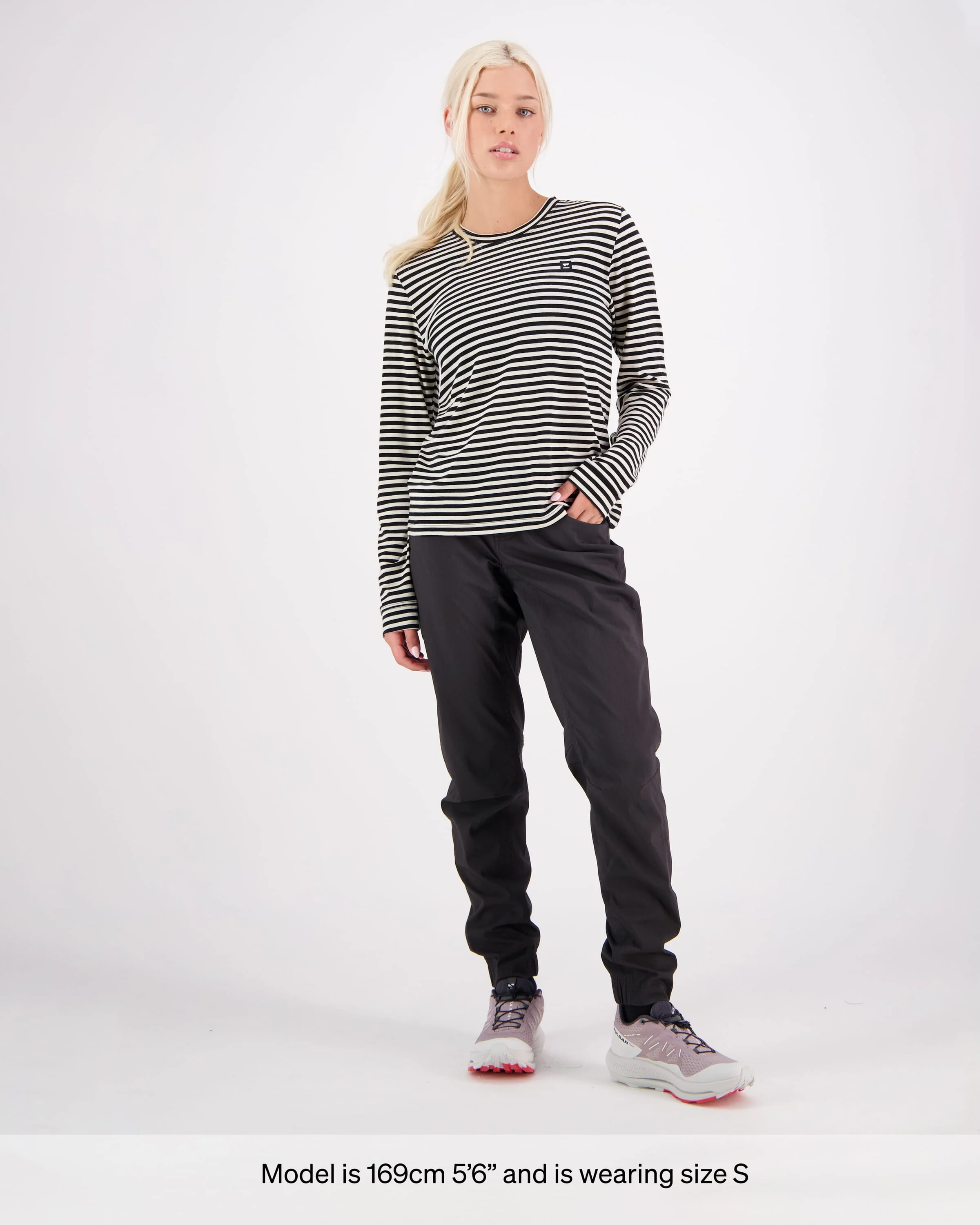 Icon Merino Long Sleeve - Stripe | Women's Long Sleeve Top - Image 3