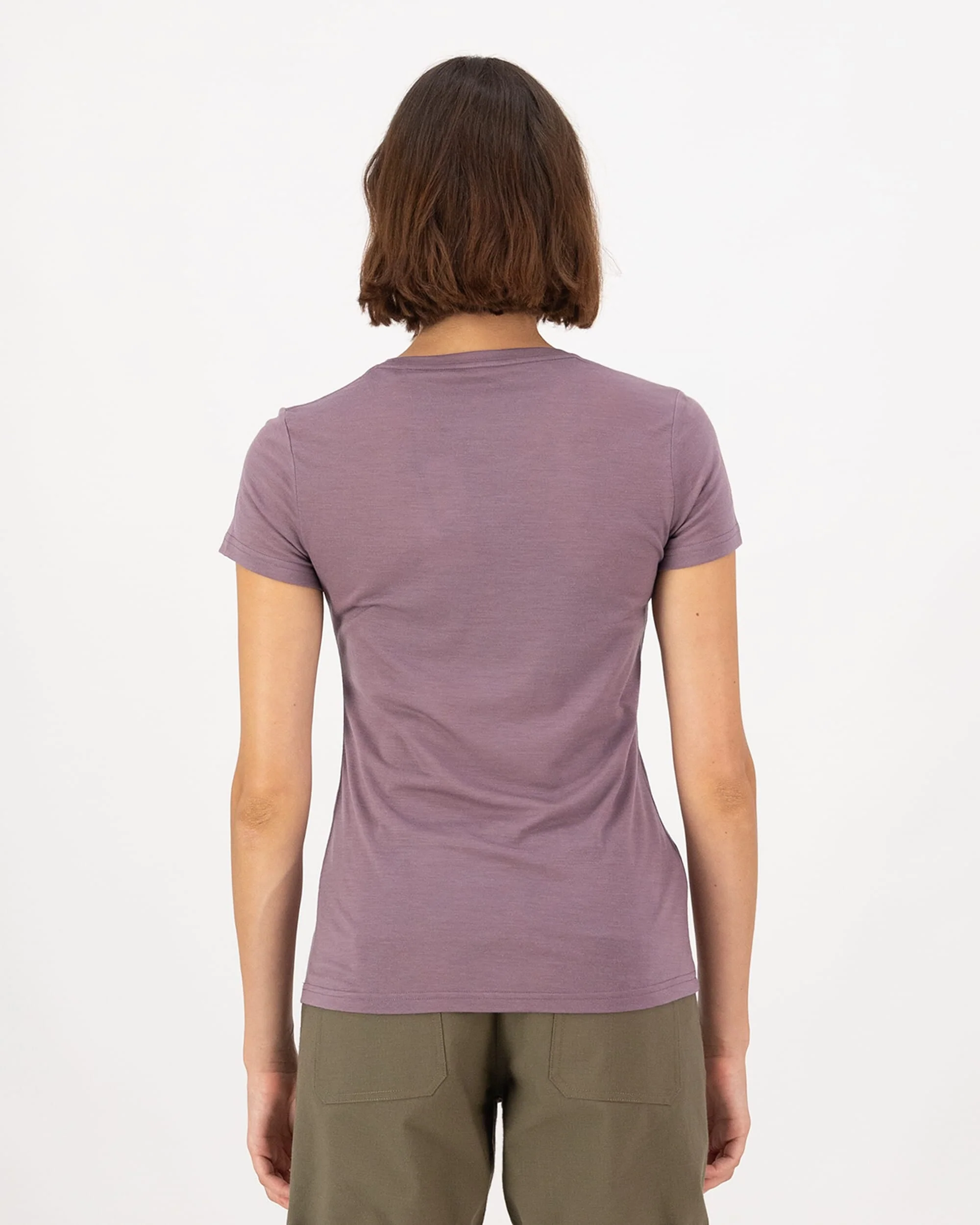 Icon Merino Classic T-Shirt - Mauve - Image 2