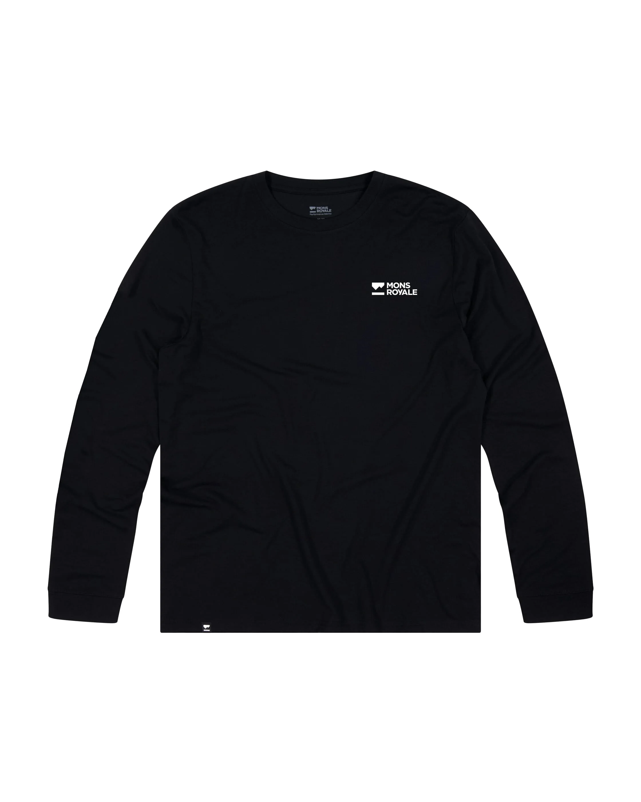 Icon Merino Long Sleeve - Black | Men's Long Sleeve Top - Image 4