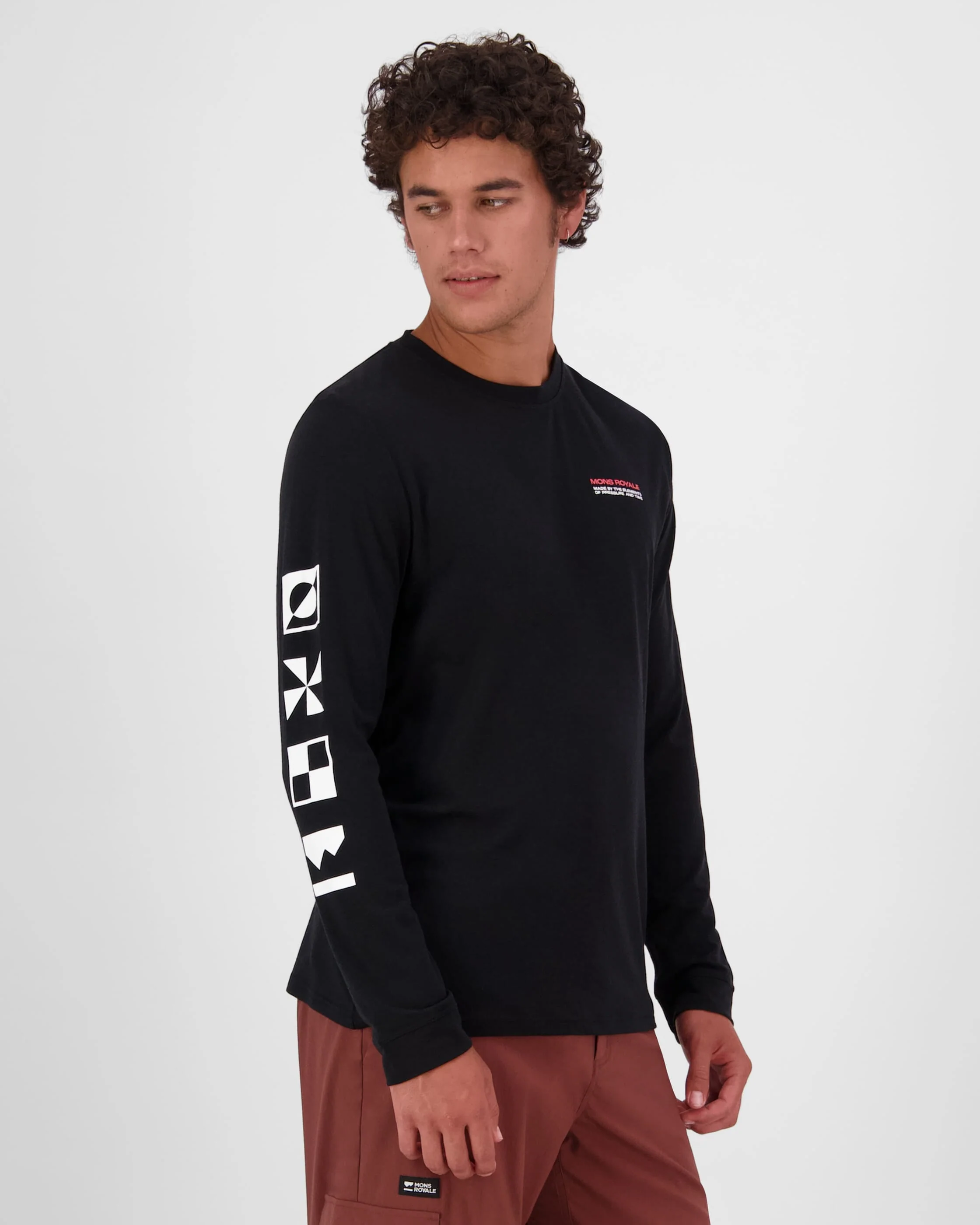 Icon Merino Long Sleeve - Black | Men's Long Sleeve Top