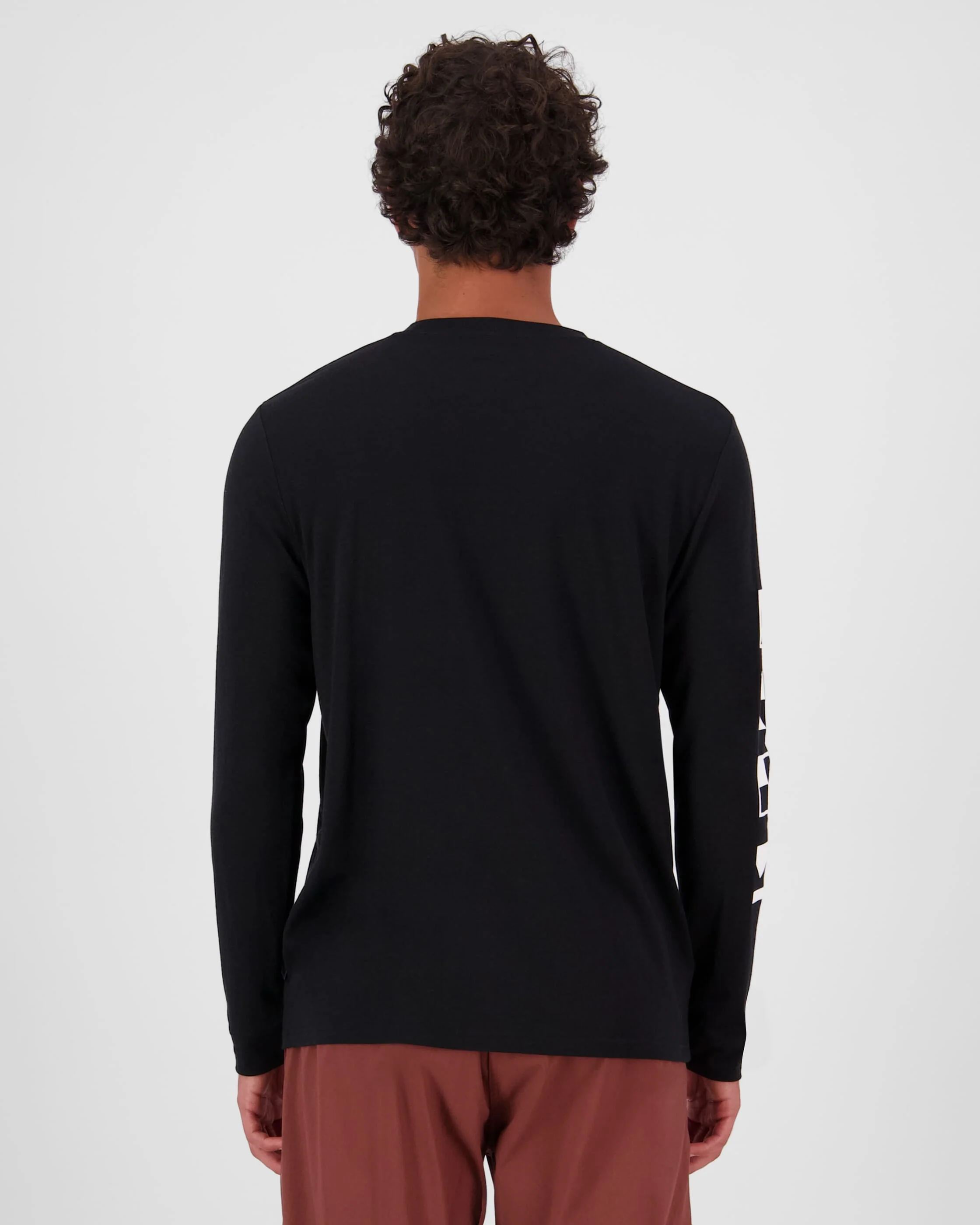 Icon Merino Long Sleeve - Black | Men's Long Sleeve Top - Image 2