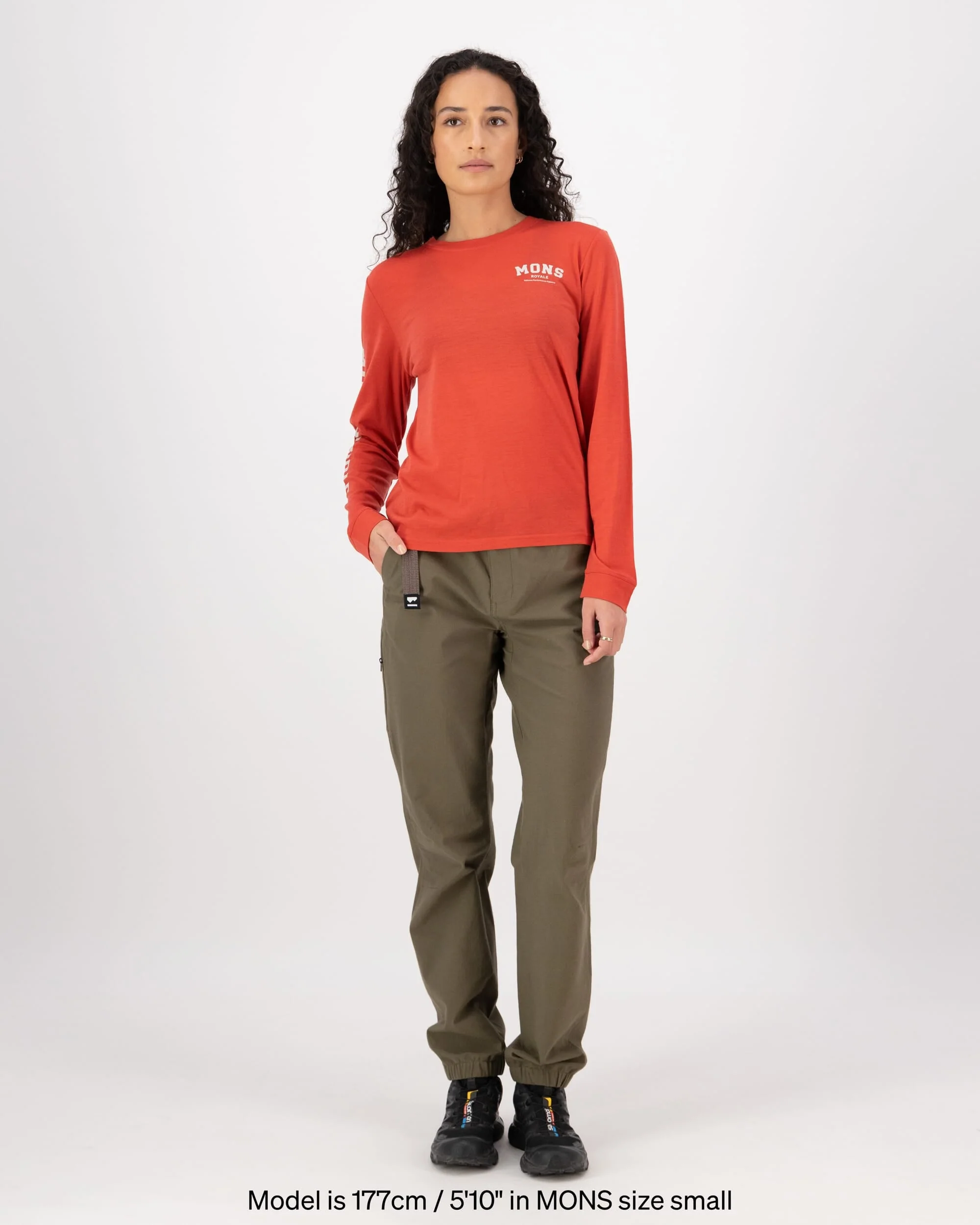 Icon Merino Long Sleeve - Cranberry | Women's Long Sleeve Top - Image 4