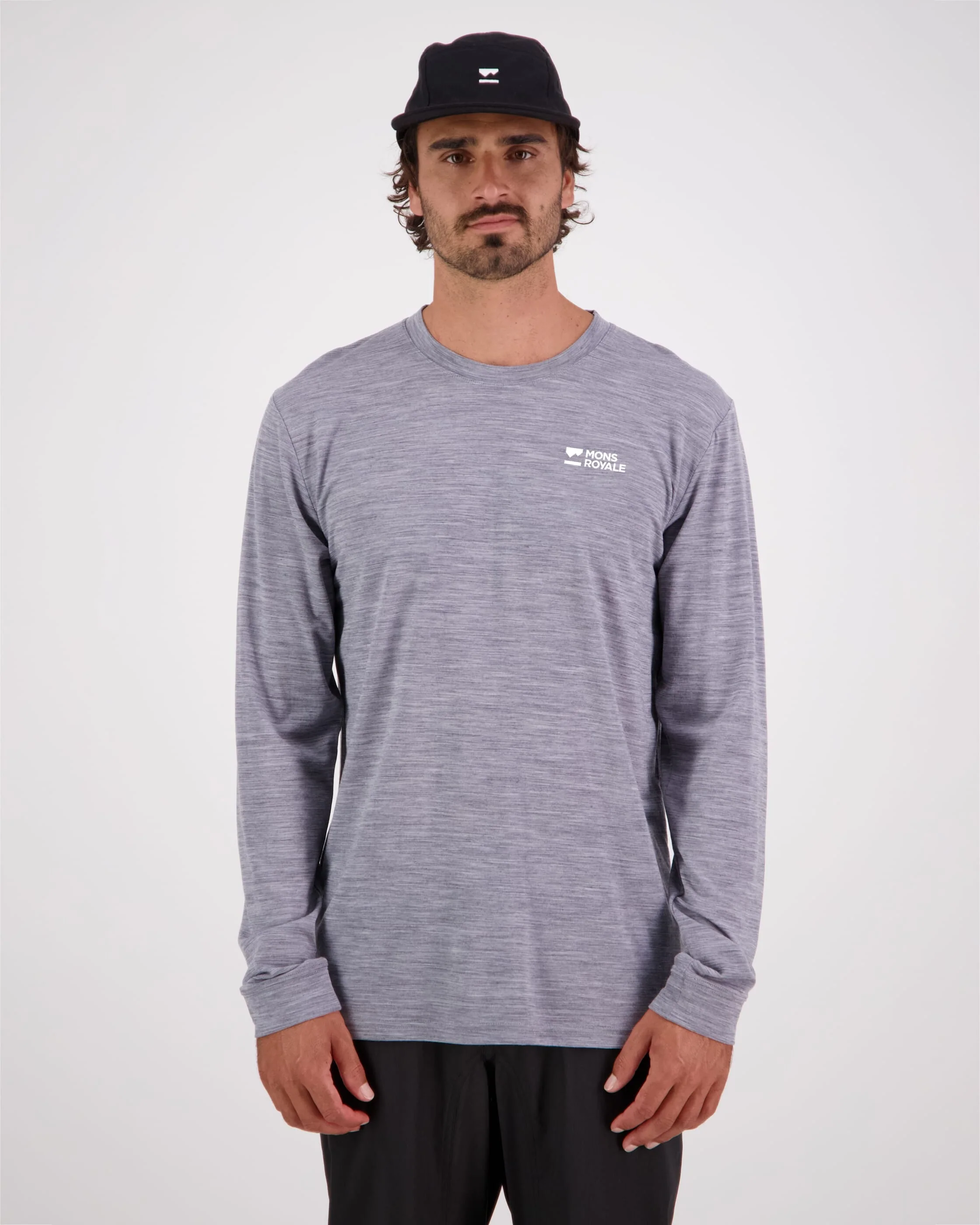 Icon Merino Long Sleeve - Grey Heather | Men's Long Sleeve Top