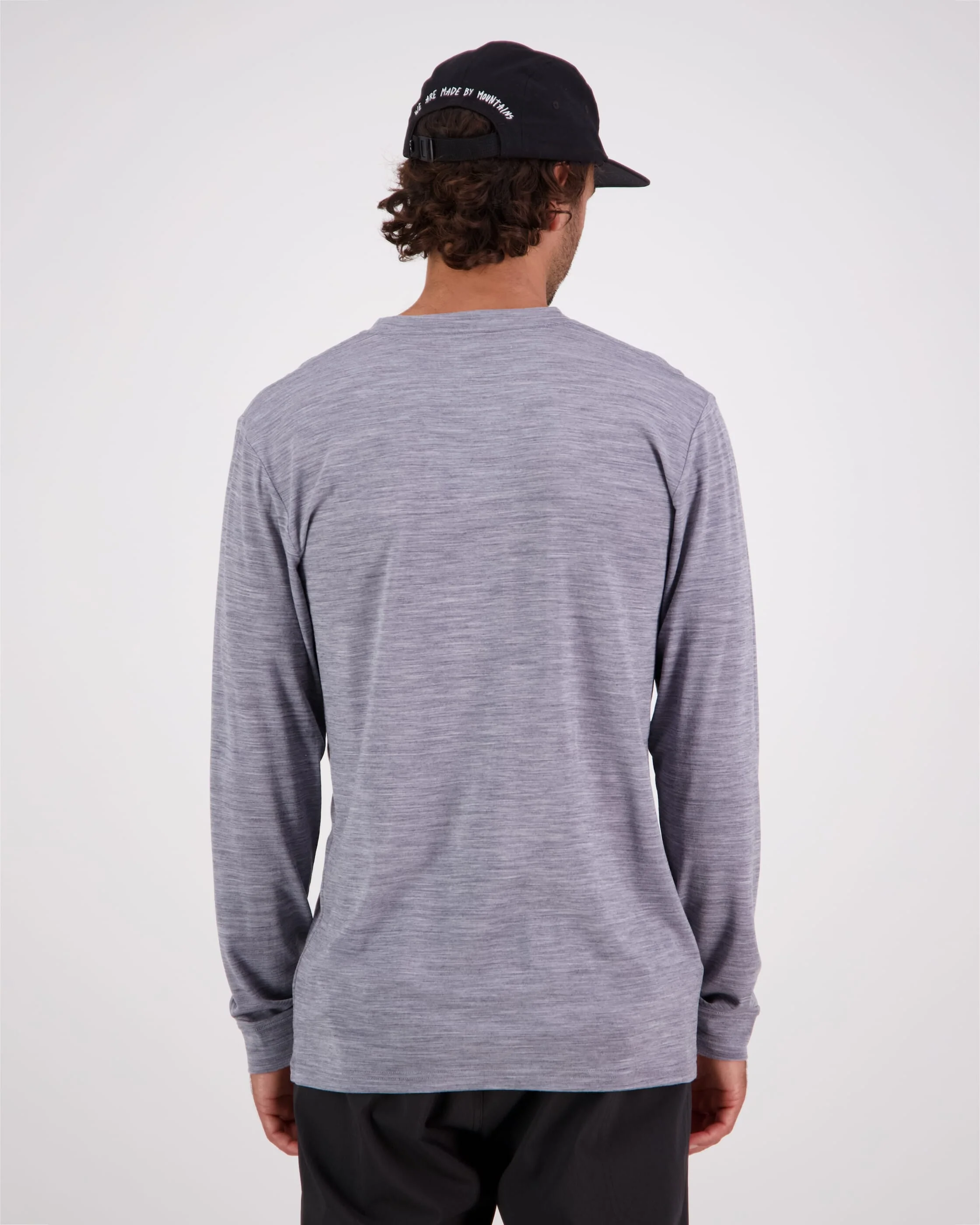 Icon Merino Long Sleeve - Grey Heather | Men's Long Sleeve Top - Image 2