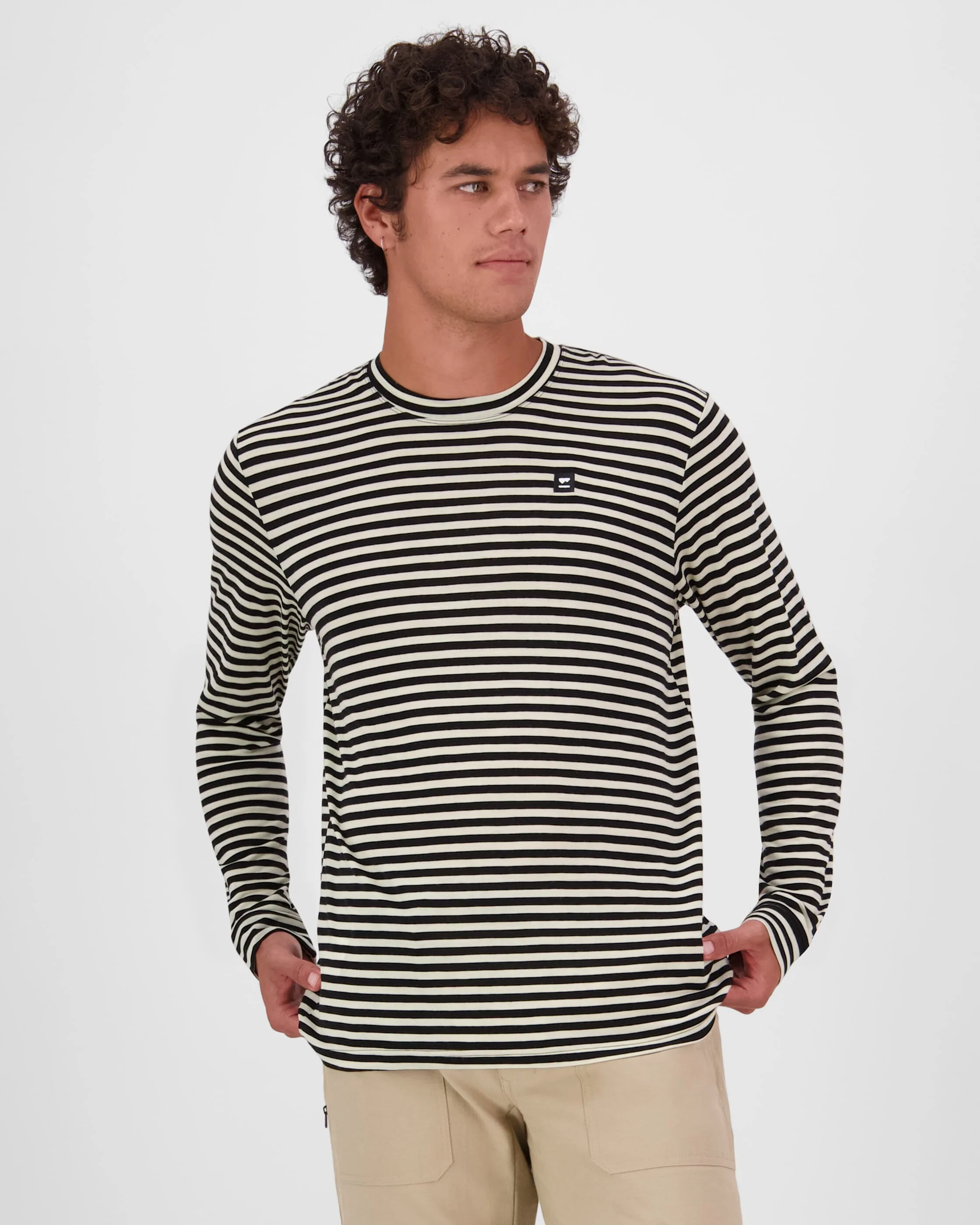 Icon Merino Long Sleeve - Stripe | Men's Long Sleeve Top