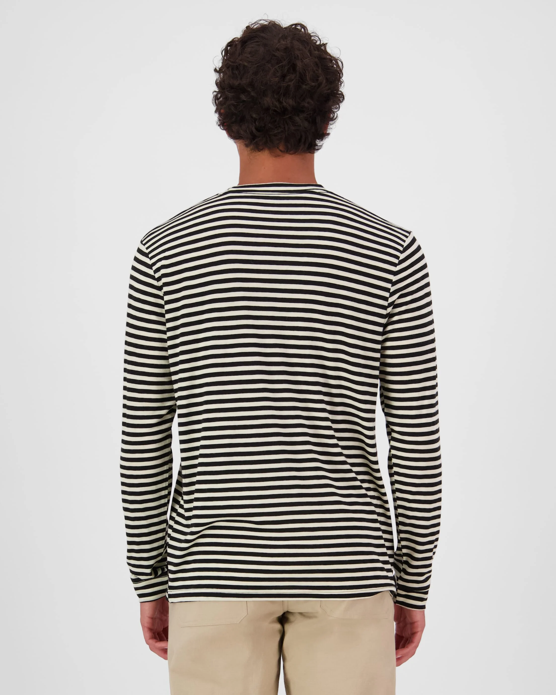 Icon Merino Long Sleeve - Stripe | Men's Long Sleeve Top - Image 2