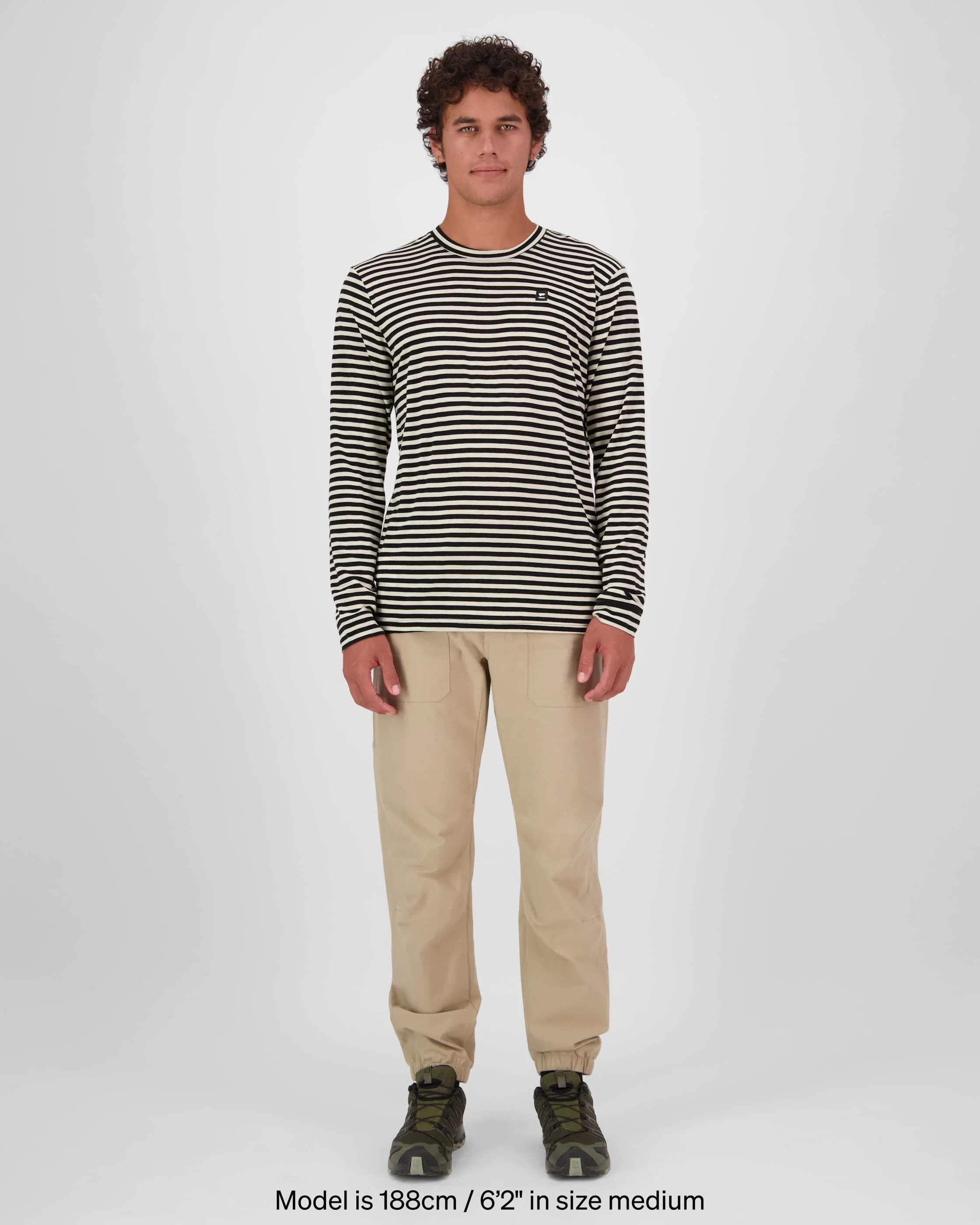 Icon Merino Long Sleeve - Stripe | Men's Long Sleeve Top - Image 3