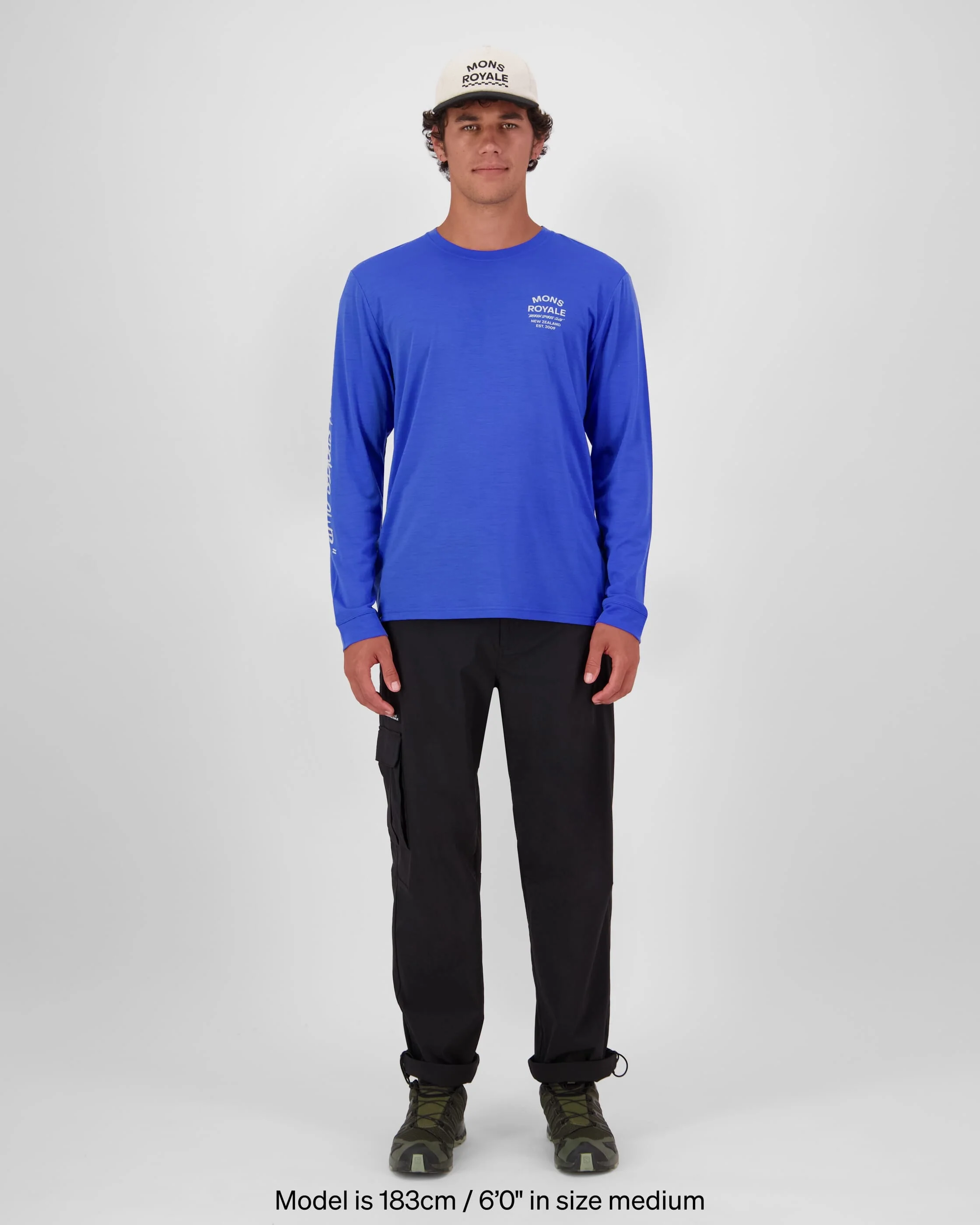 Icon Merino Long Sleeve - Ultramarine | Men's Long Sleeve Top - Image 3