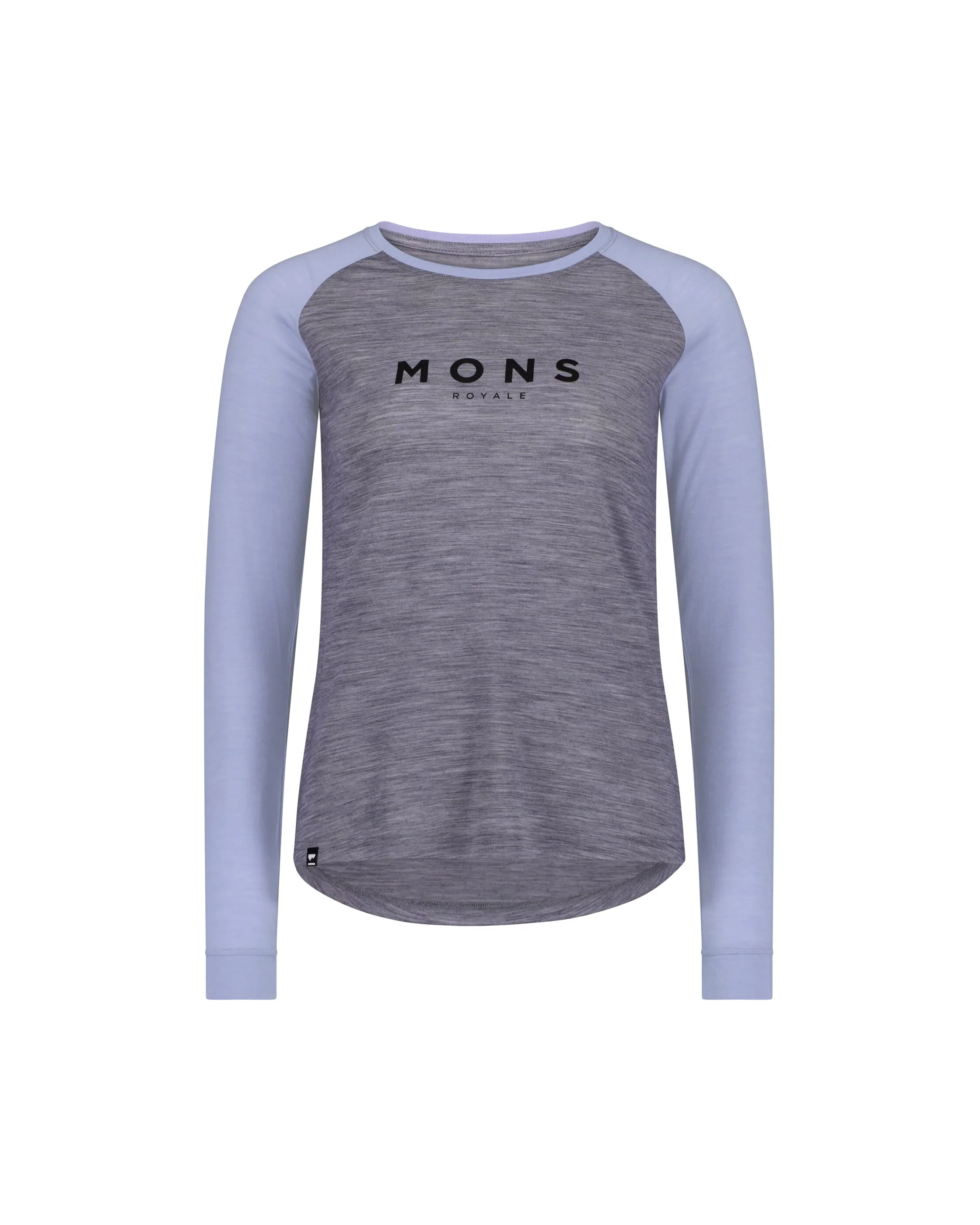 Icon Merino Raglan Long Sleeve - Grey Heather / Skyline | Women's Long Sleeve Top - Image 4