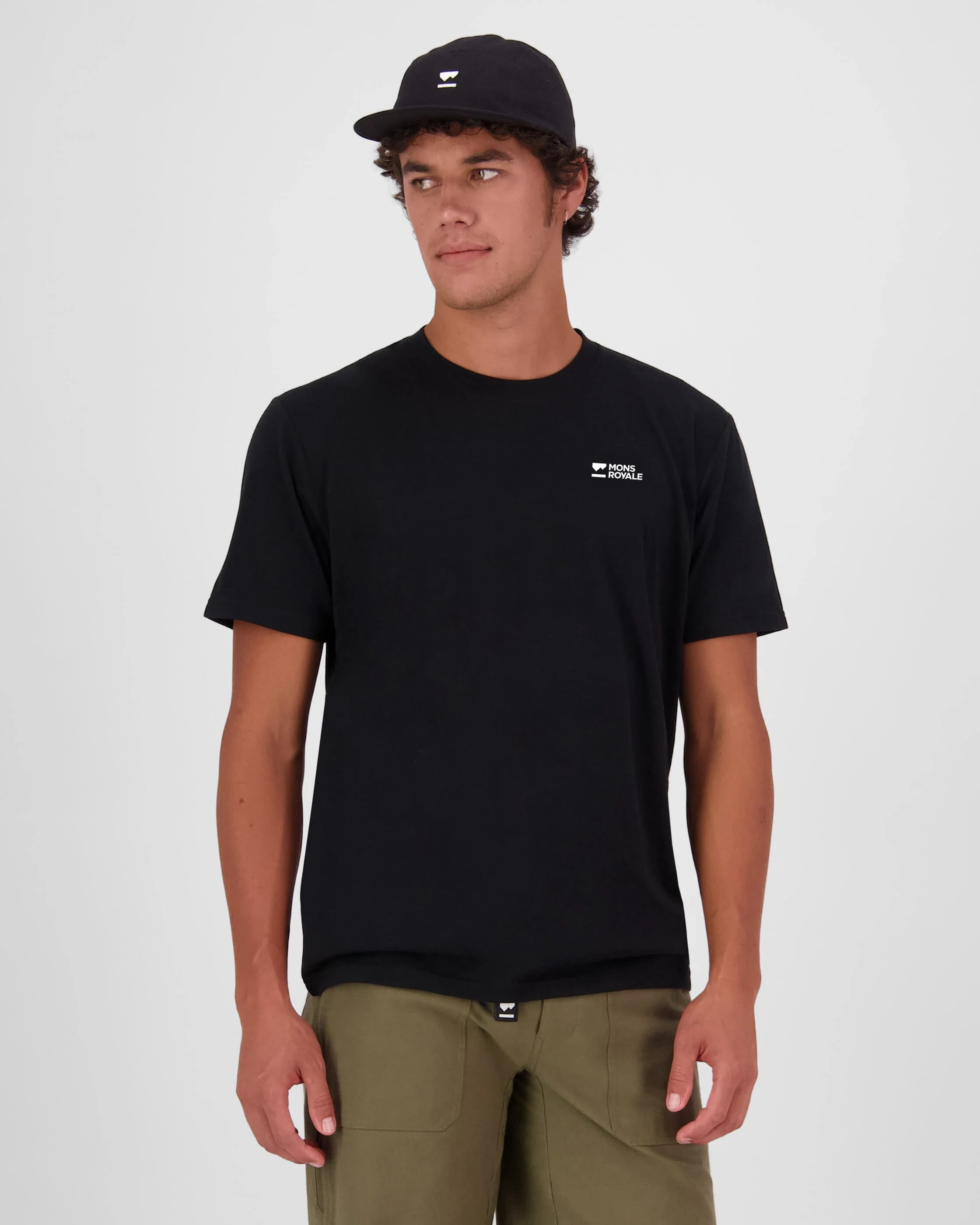 Icon Merino T-Shirt - Black | Men's T-Shirt - Image 3