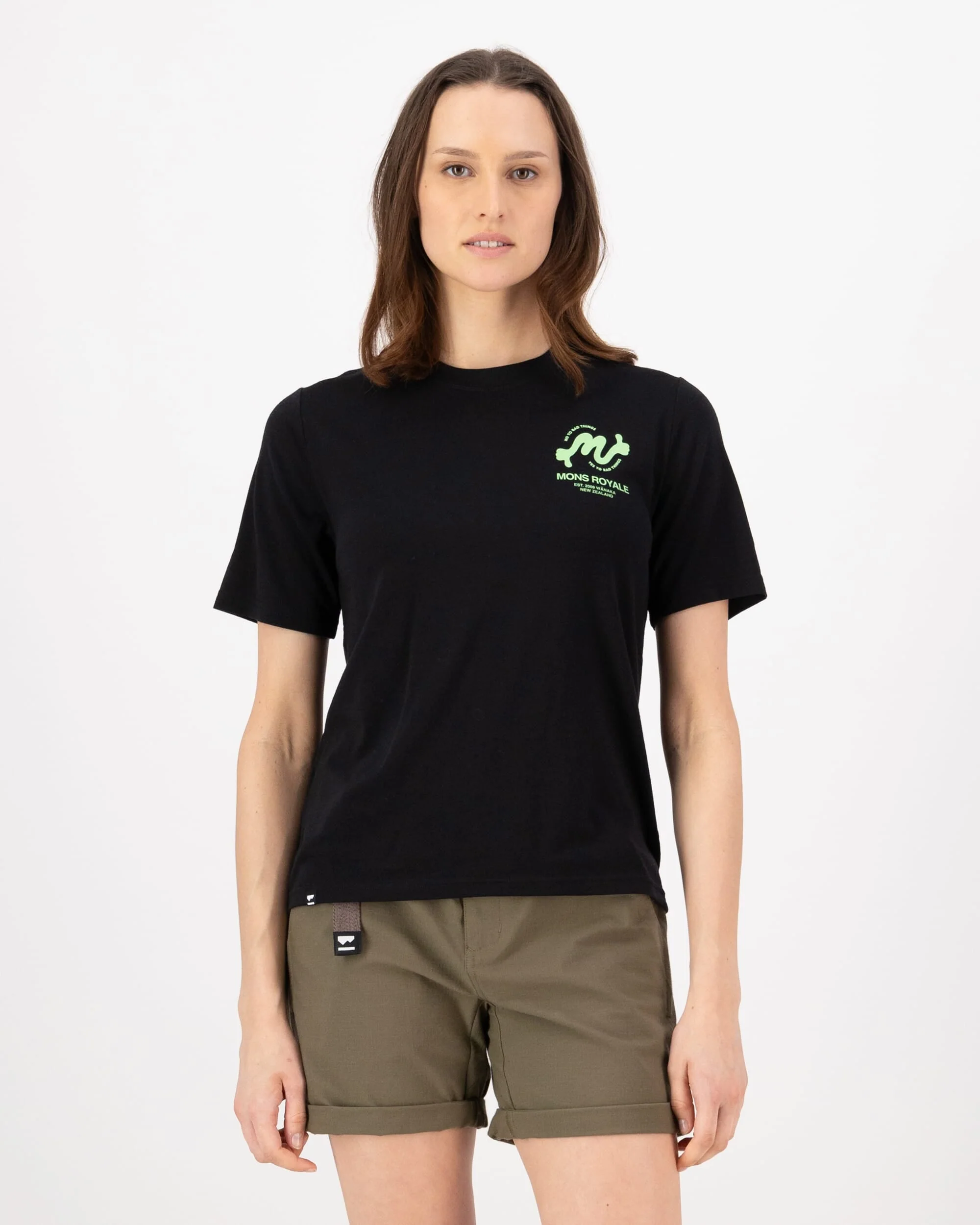 Icon Merino T-Shirt - Black | Women's T-Shirt - Image 3