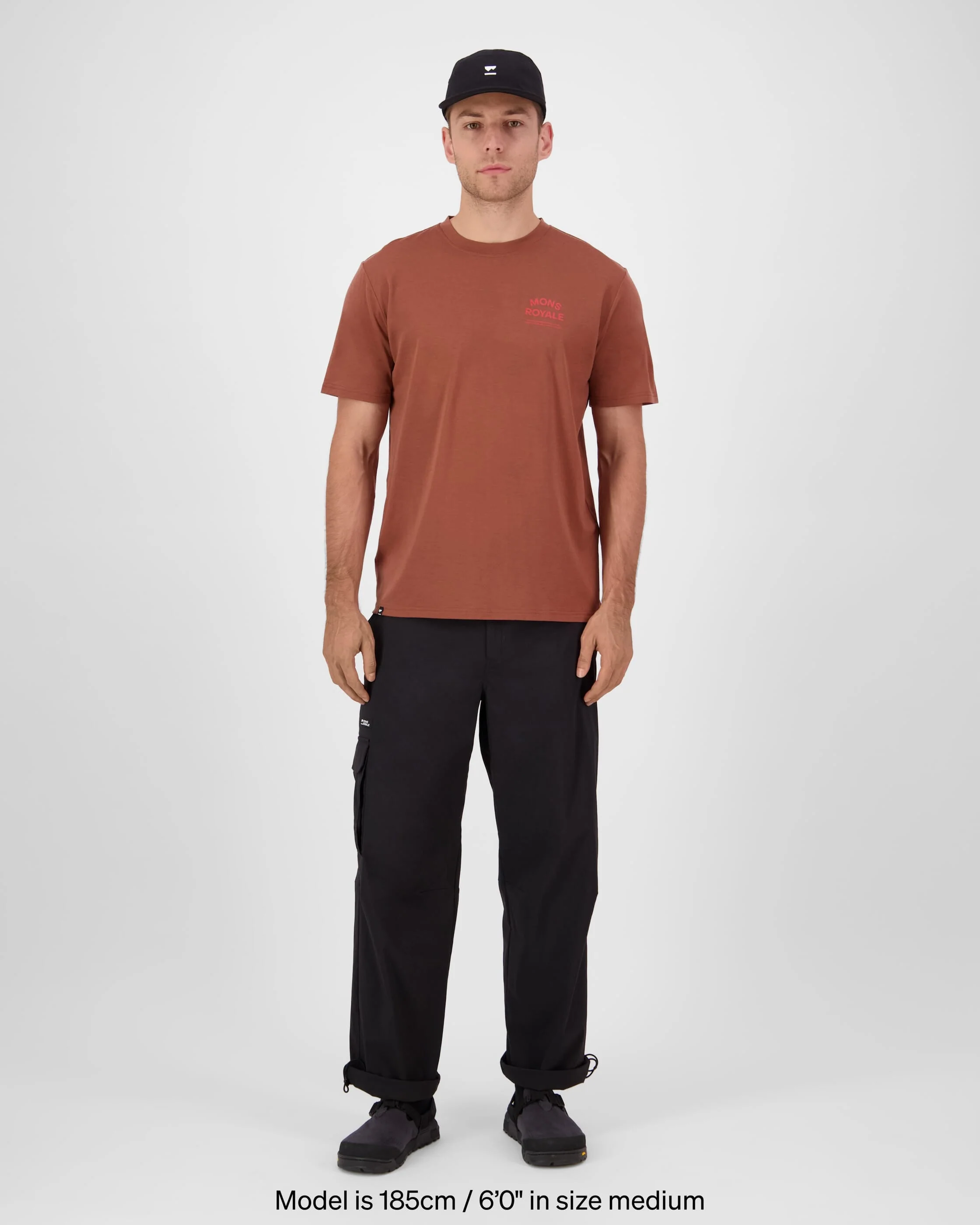 Icon Merino T-Shirt - Cinnamon | Men's T-Shirt - Image 3