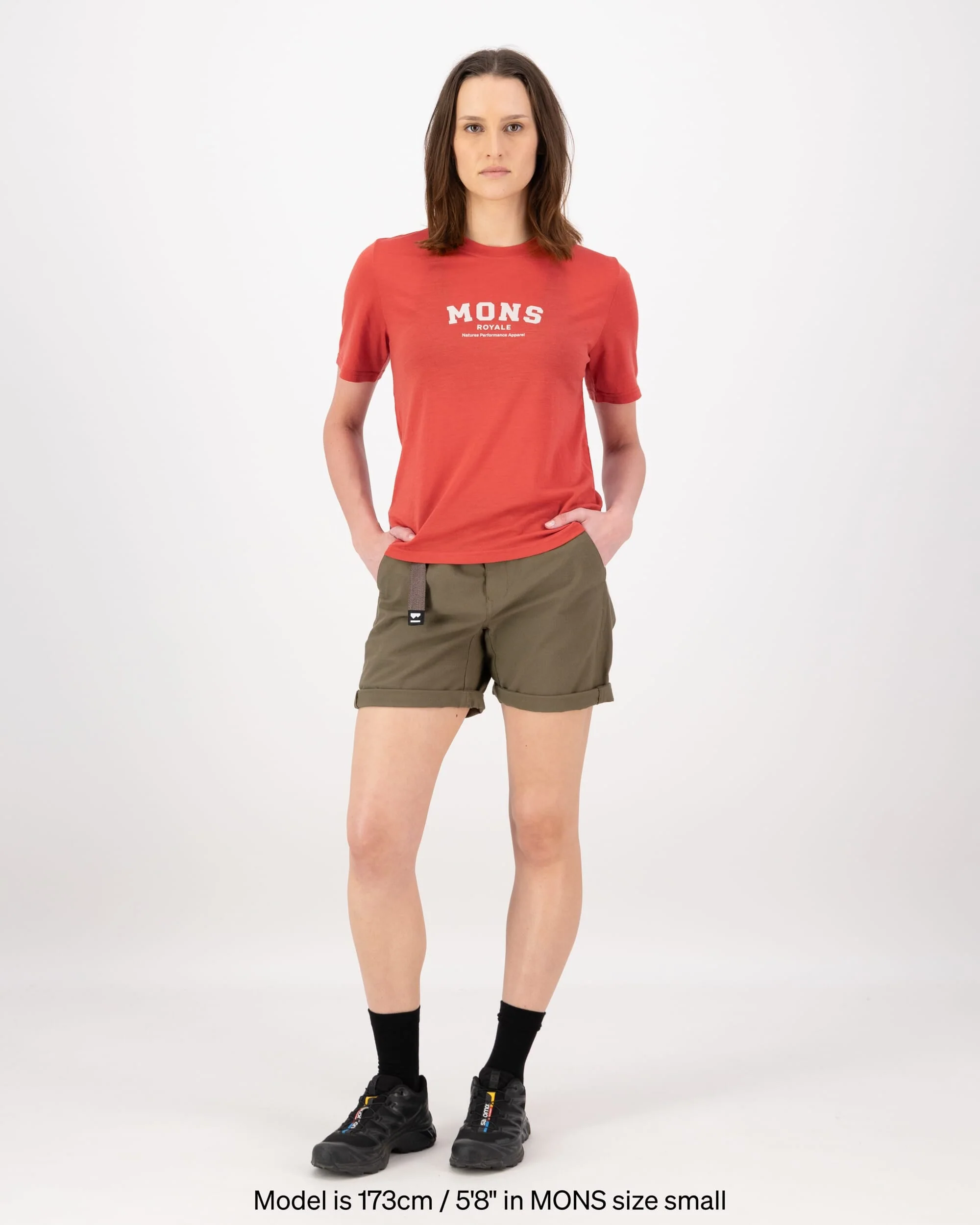Icon Merino T-Shirt - Cranberry | Women's T-Shirt - Image 3