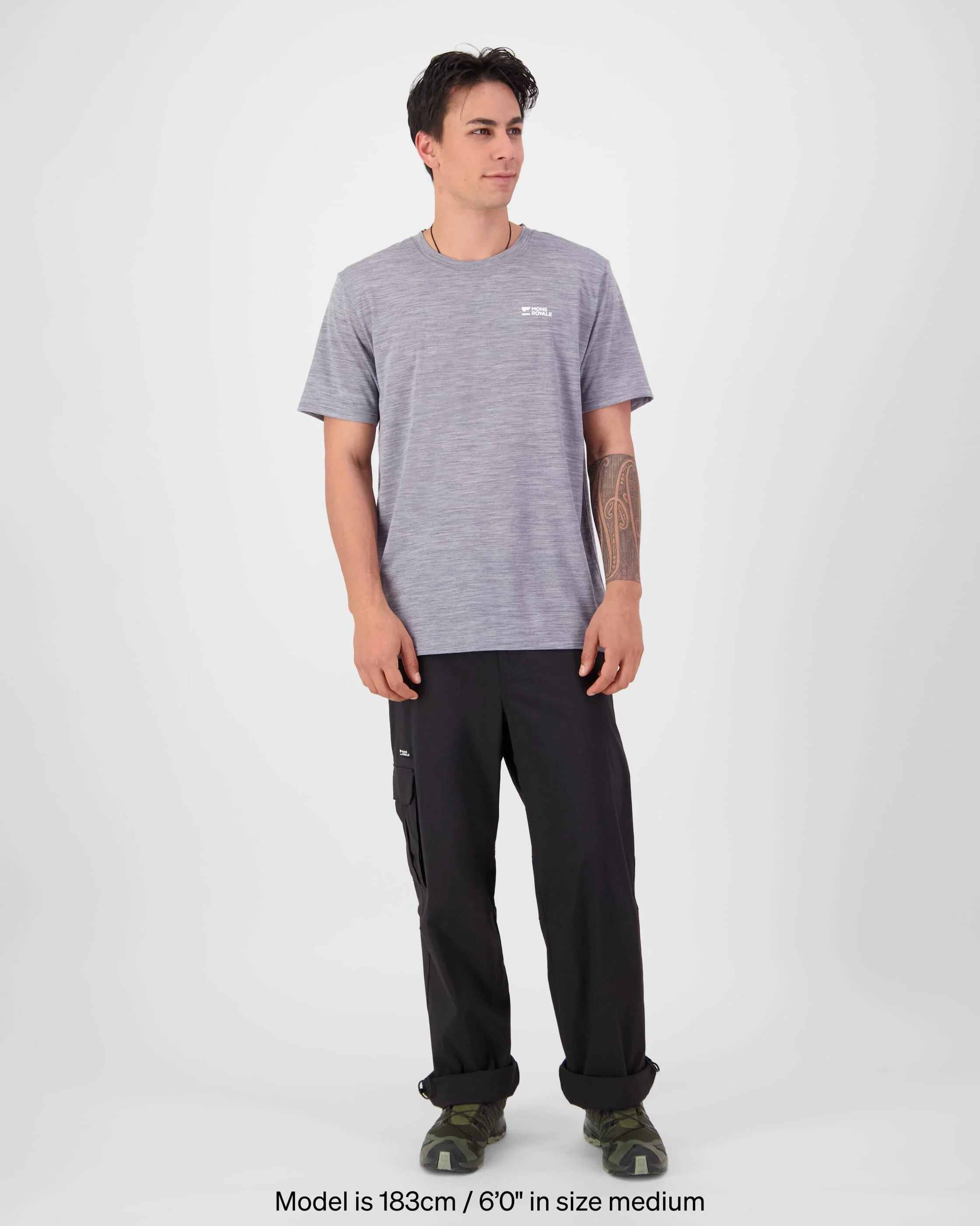 Icon Merino T-Shirt - Grey Heather | Men's T-Shirt - Image 3