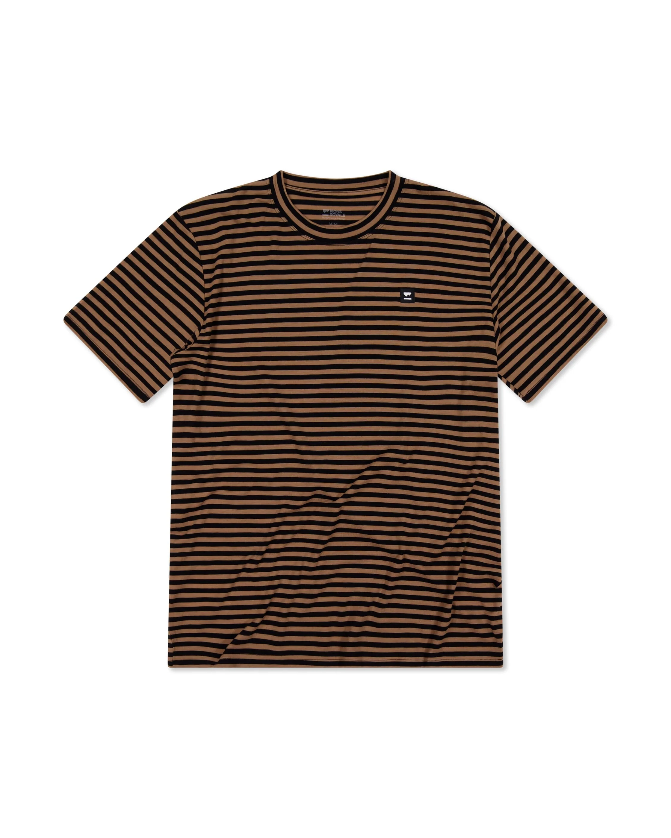 Icon Merino T-Shirt - Stripe Toffee | Men's T-Shirt - Image 4