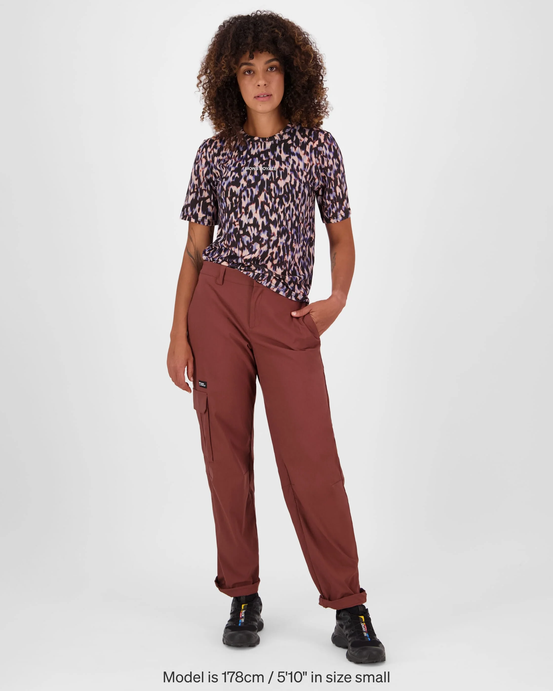Icon Merino T-Shirt - Rock Leopard | Women's T-Shirt - Image 3