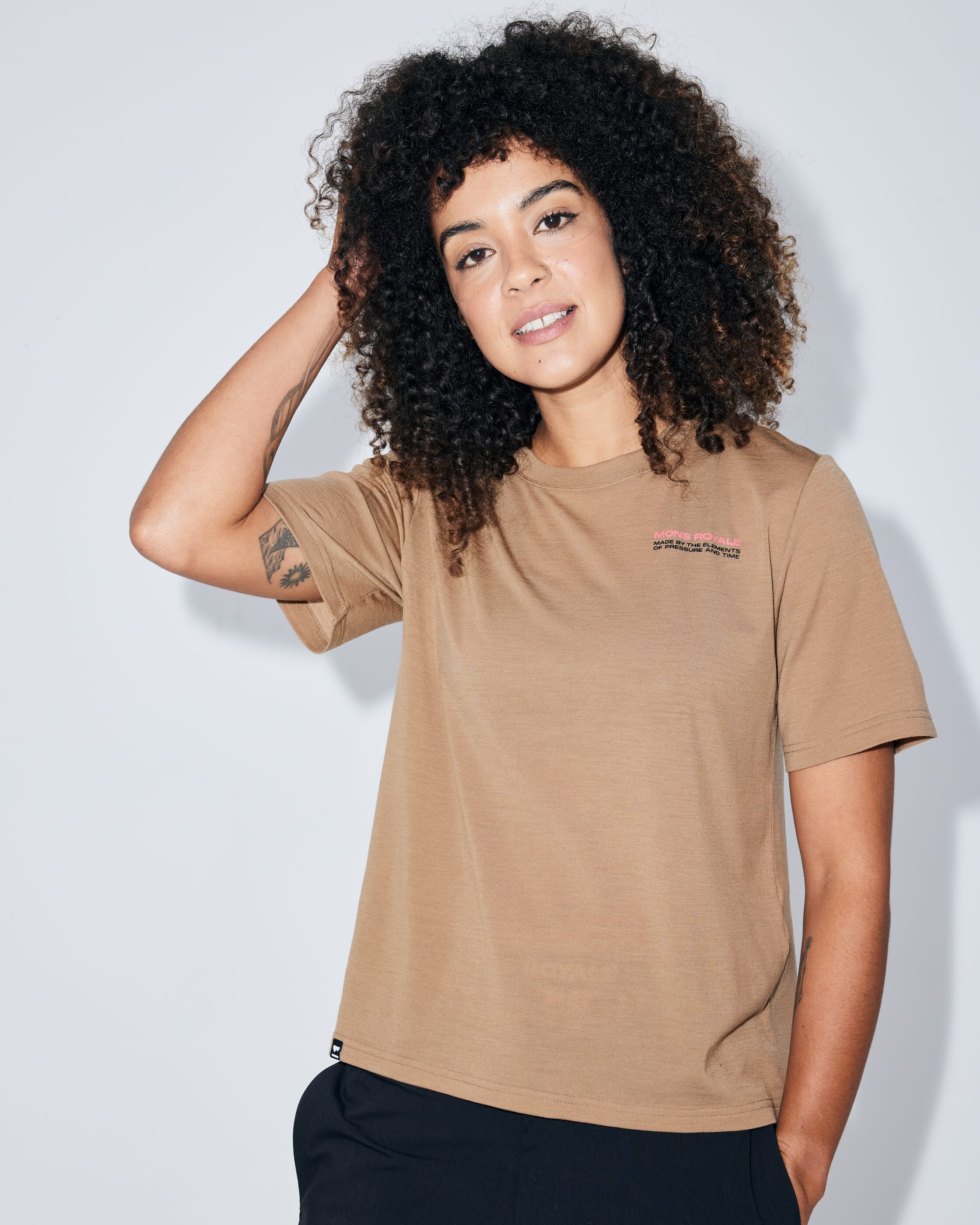 Icon Merino T-Shirt - Toffee | Women's T-Shirt - Image 5