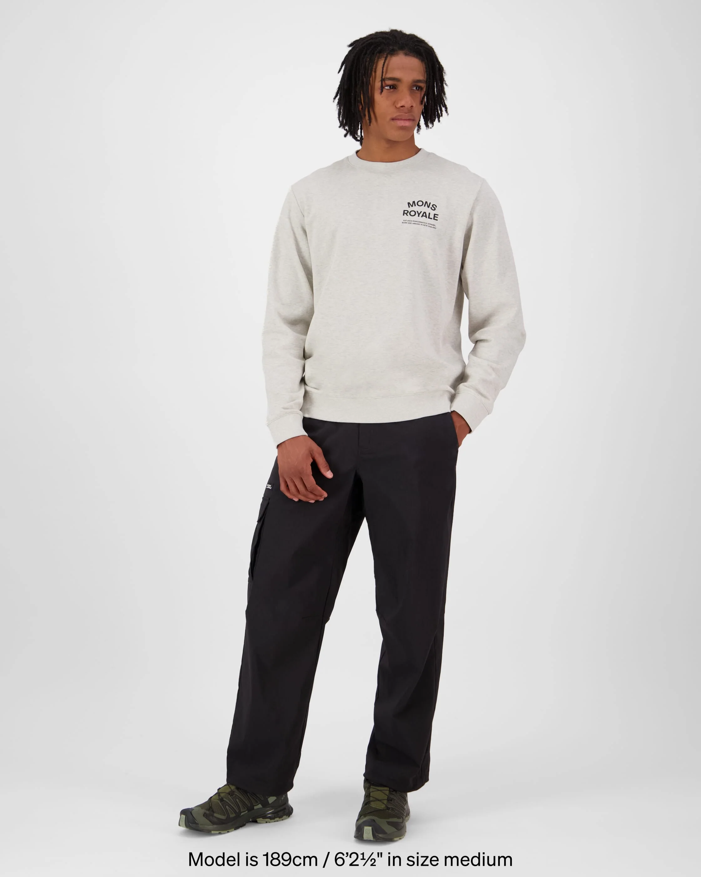 Inversion Merino Crew - Light Grey Heather | Men's Sweater - Image 3
