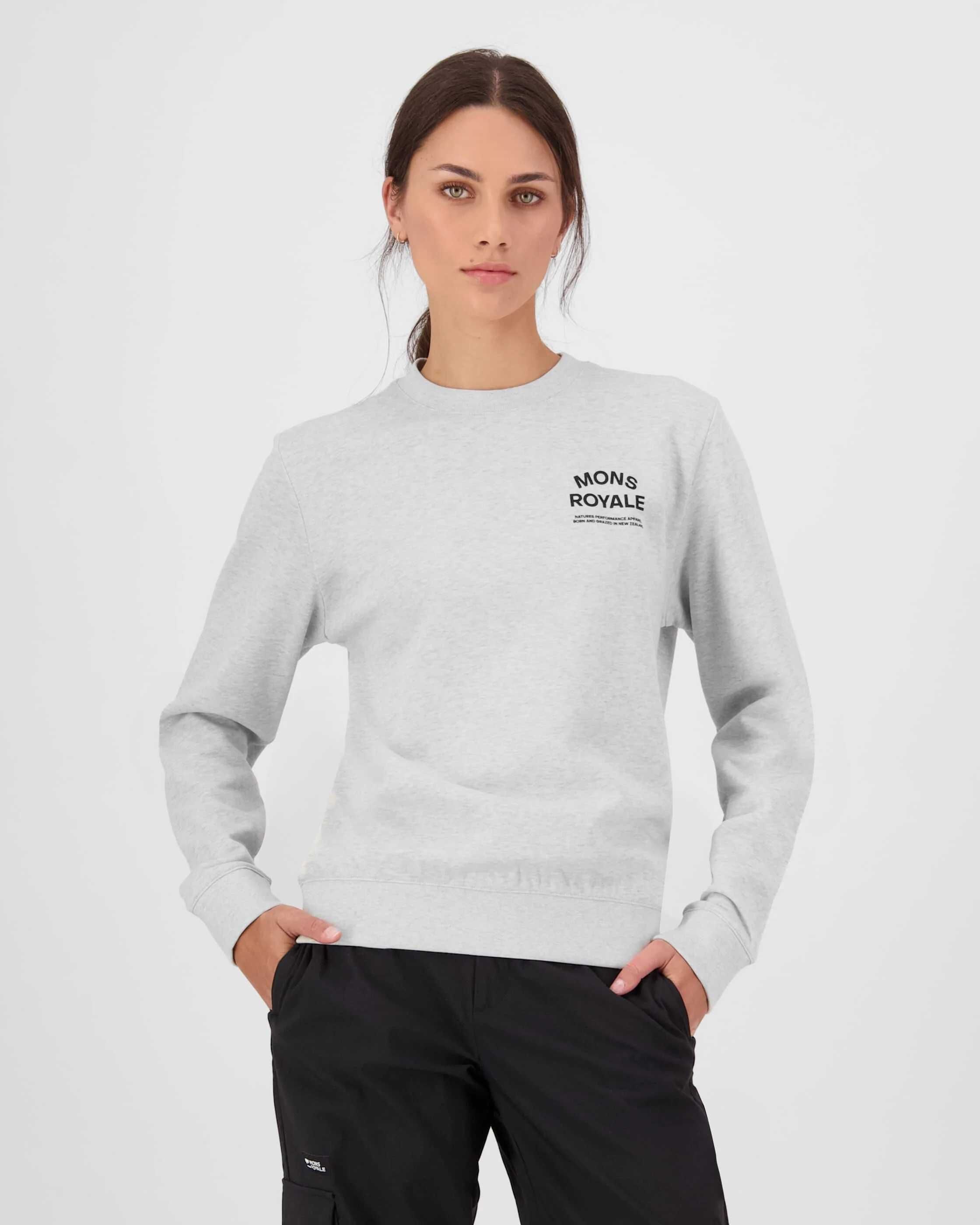 Inversion Merino Crew - Light Grey Heather | Women's Sweater