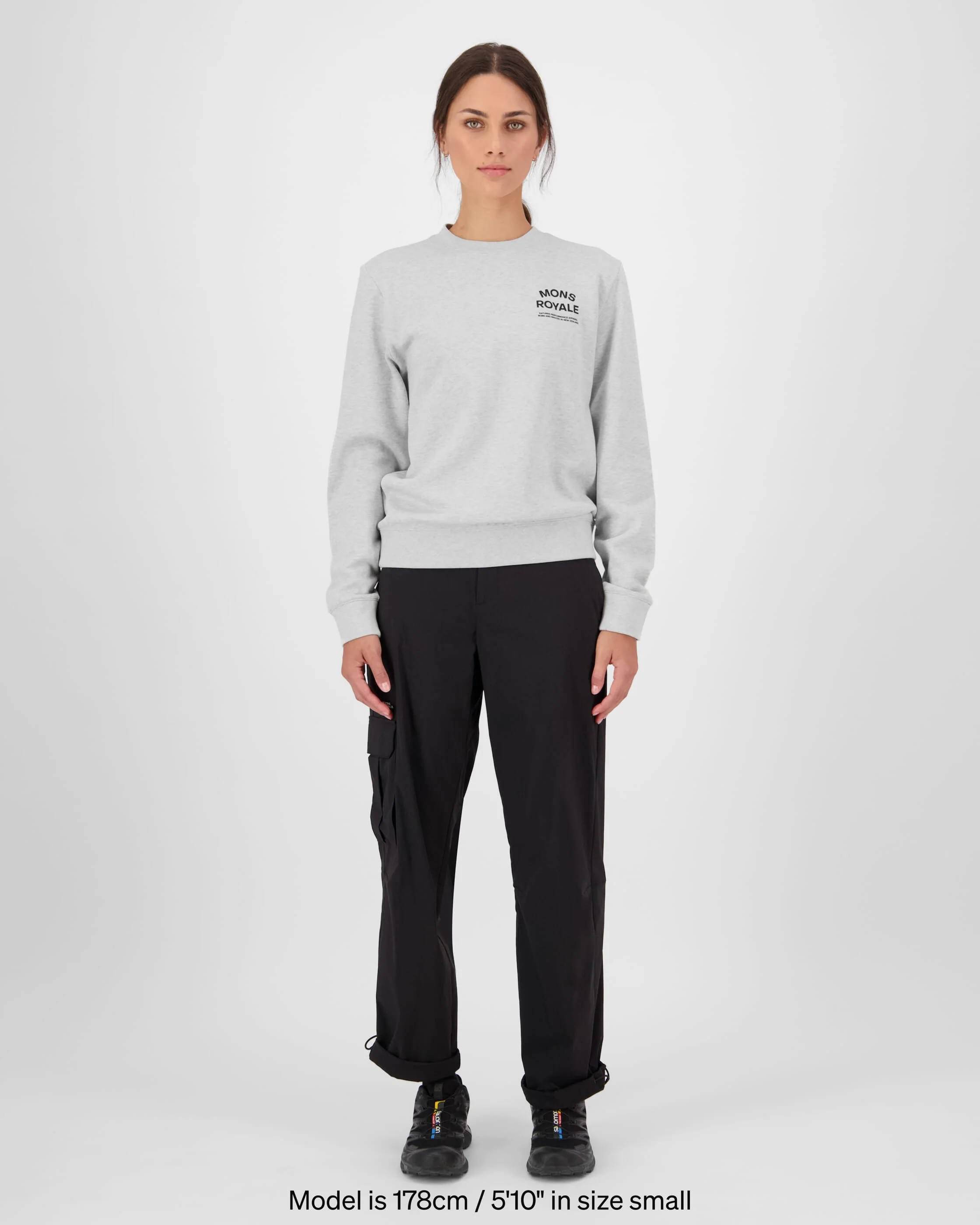 Inversion Merino Crew - Light Grey Heather | Women's Sweater - Image 3