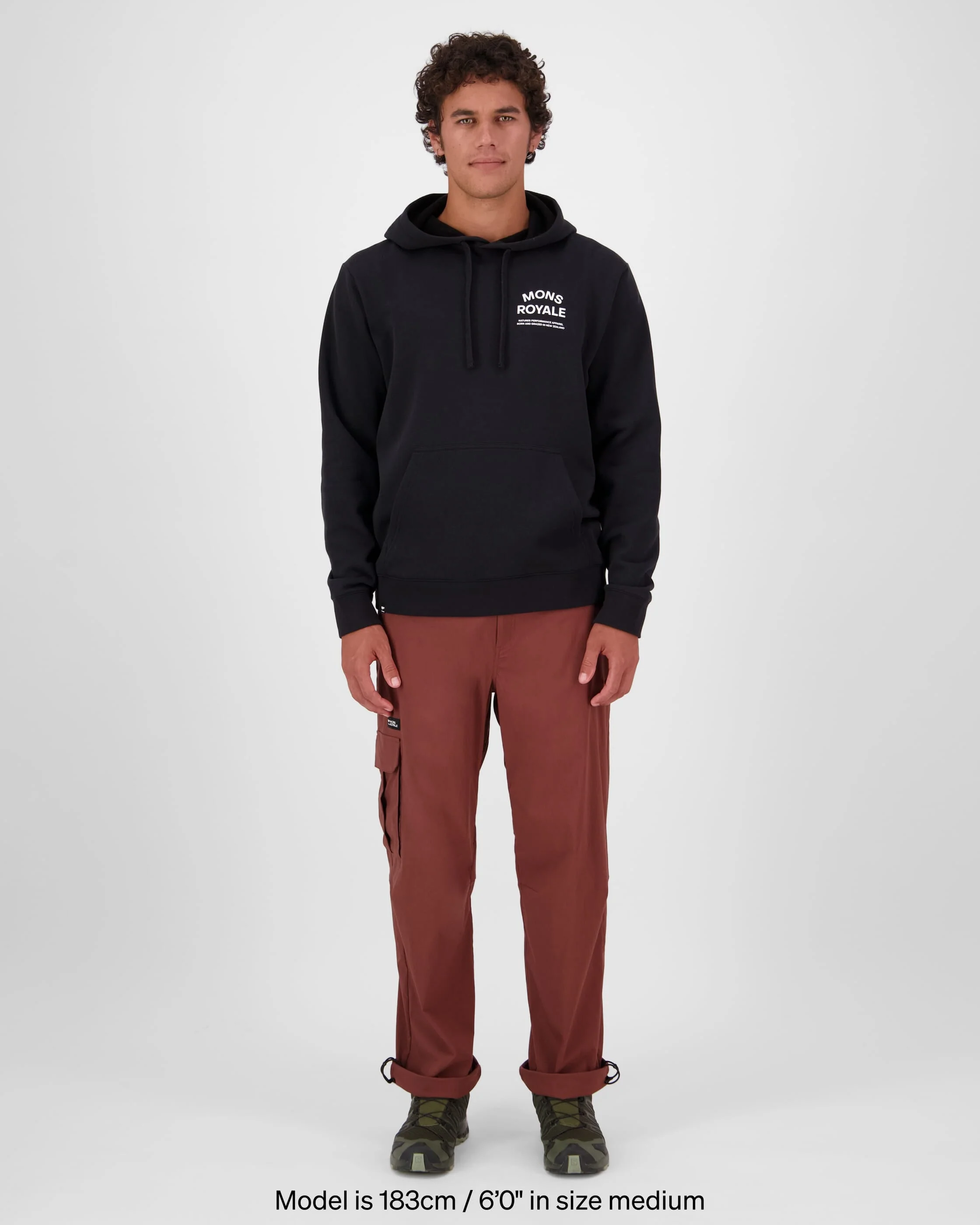 Inversion Merino Hoodie - Black | Men's Hoodie - Image 3