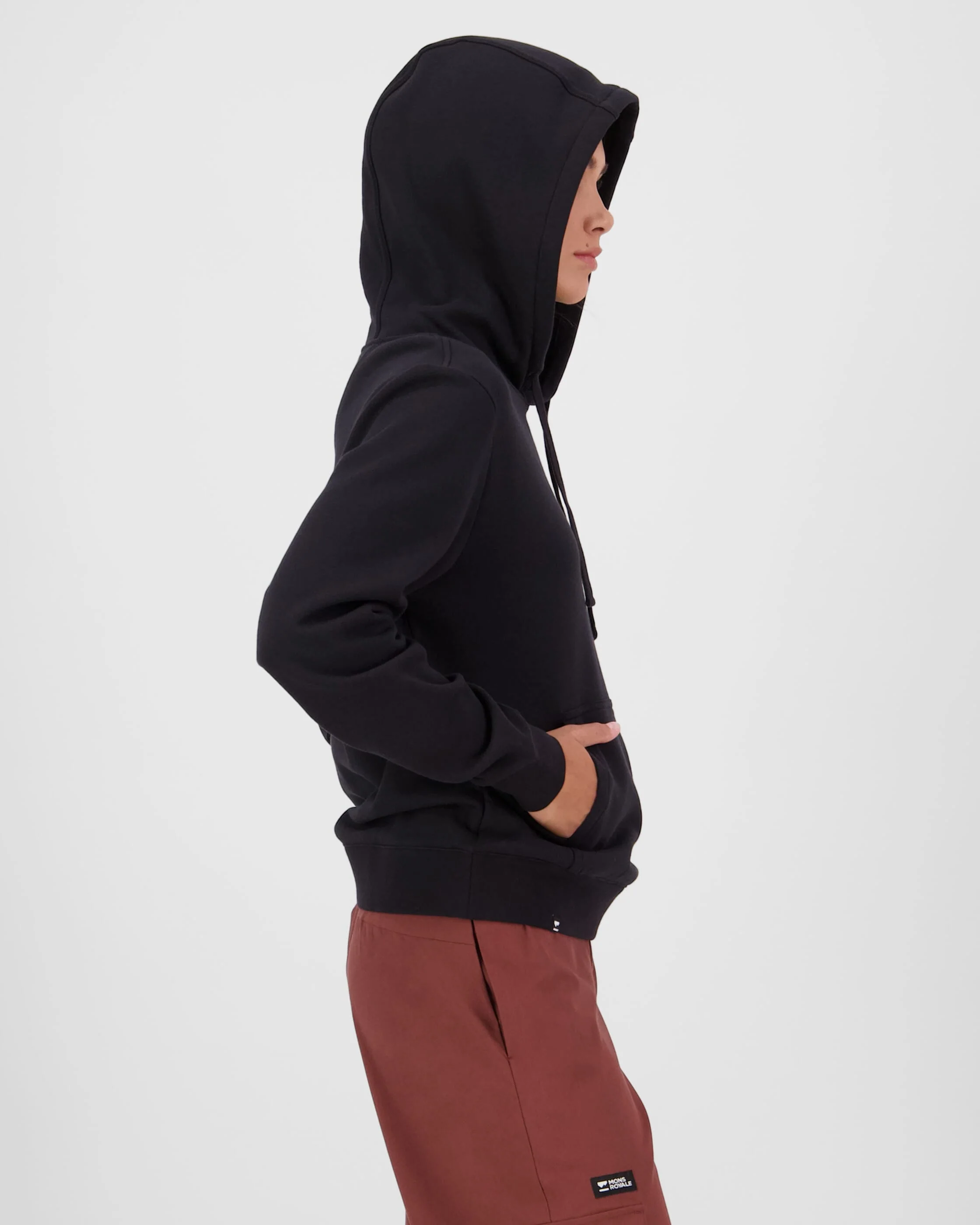 Inversion Merino Hoodie - Black | Women's Hoodie - Image 3