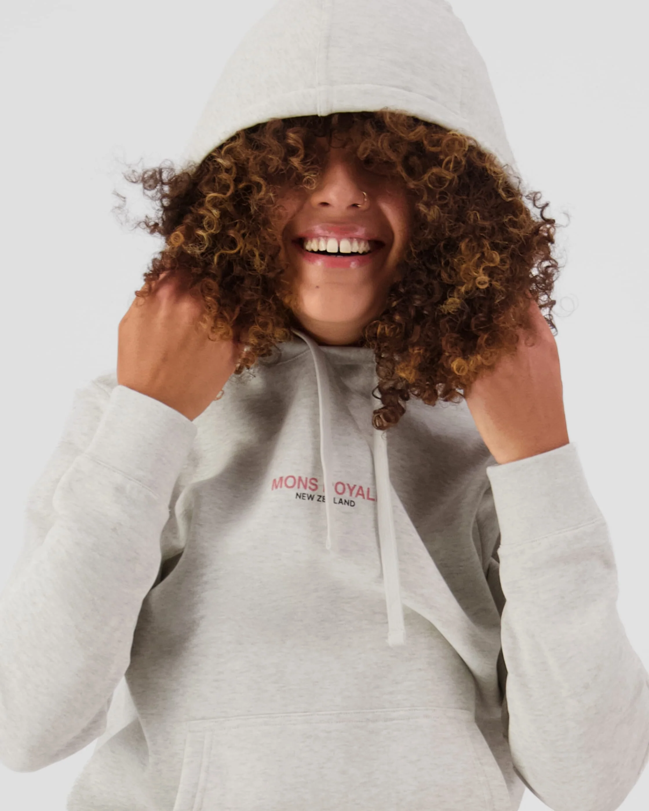 Inversion Merino Hoodie - Light Grey Heather | Women's Hoodie - Image 3