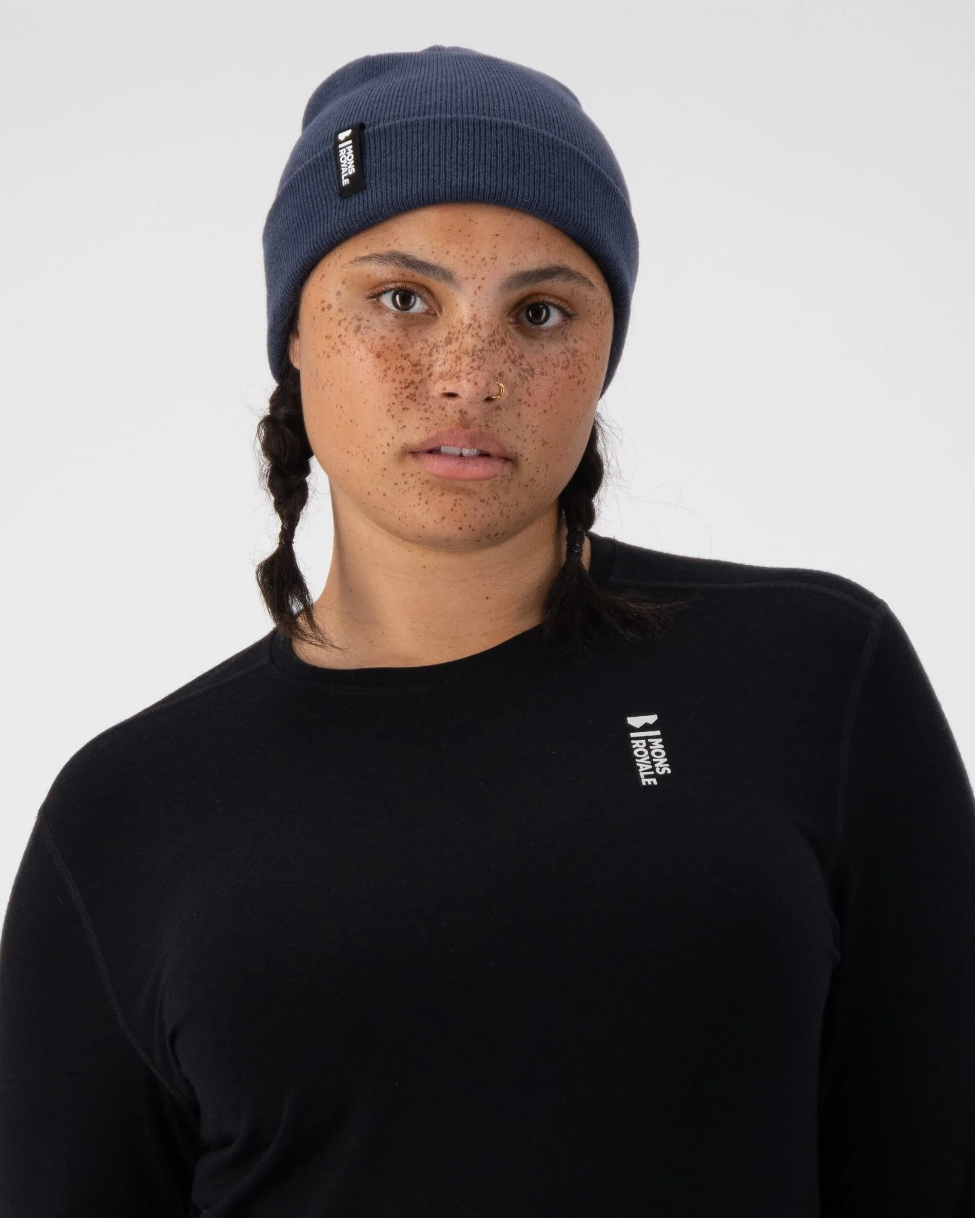 McCloud Merino Beanie - Midnight | Unisex Beanie - Image 3