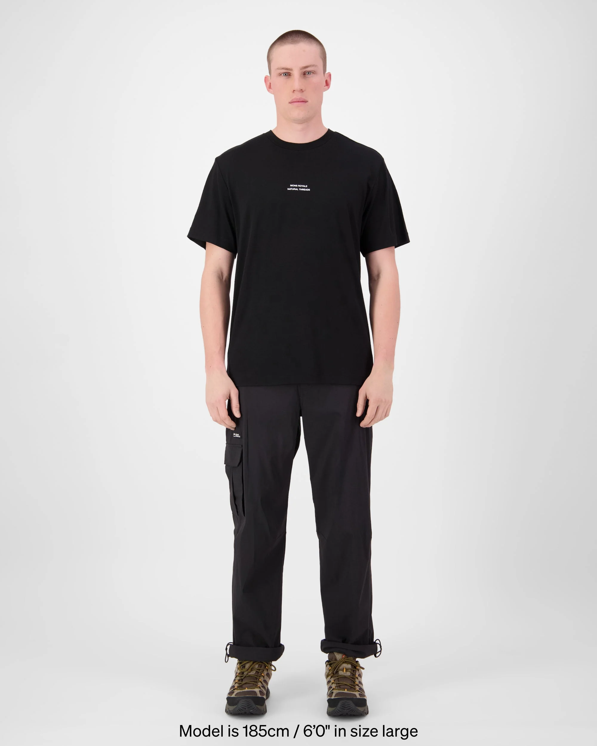 MP Heavyweight Merino T-Shirt - Black | Men's T-Shirt - Image 3