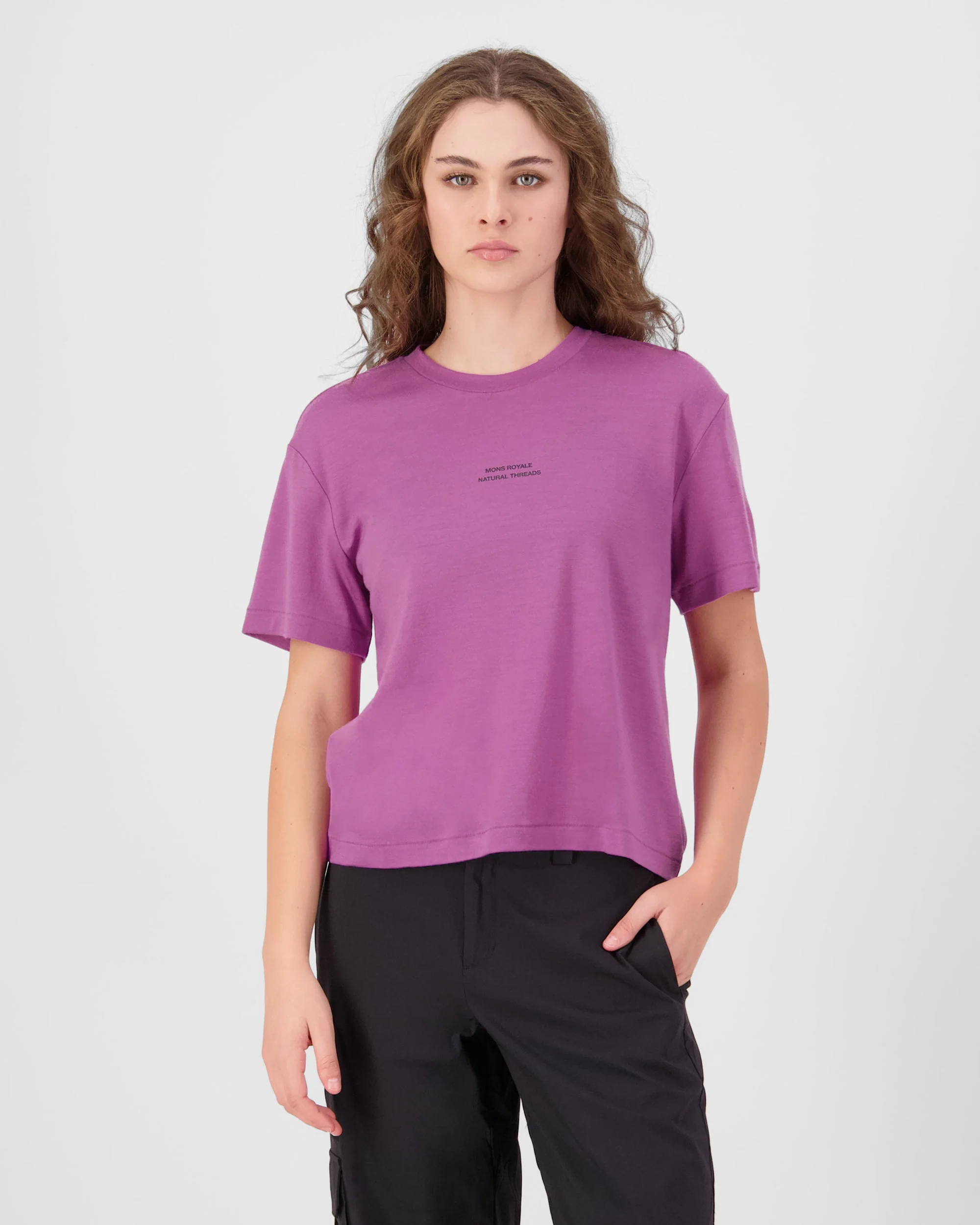 MP Heavyweight Merino T-Shirt - Purple Bolt | Women's T-Shirt