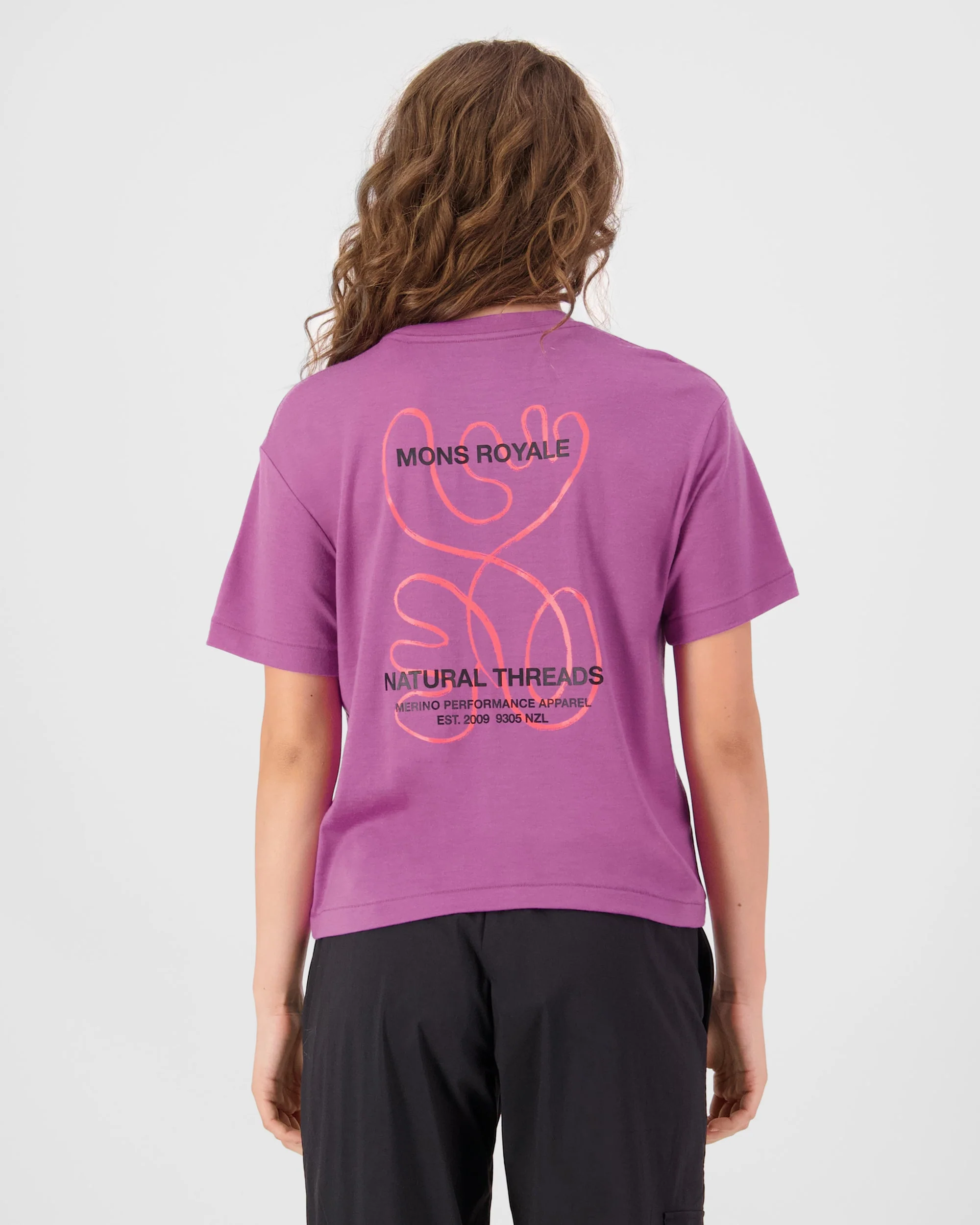 MP Heavyweight Merino T-Shirt - Purple Bolt | Women's T-Shirt - Image 2