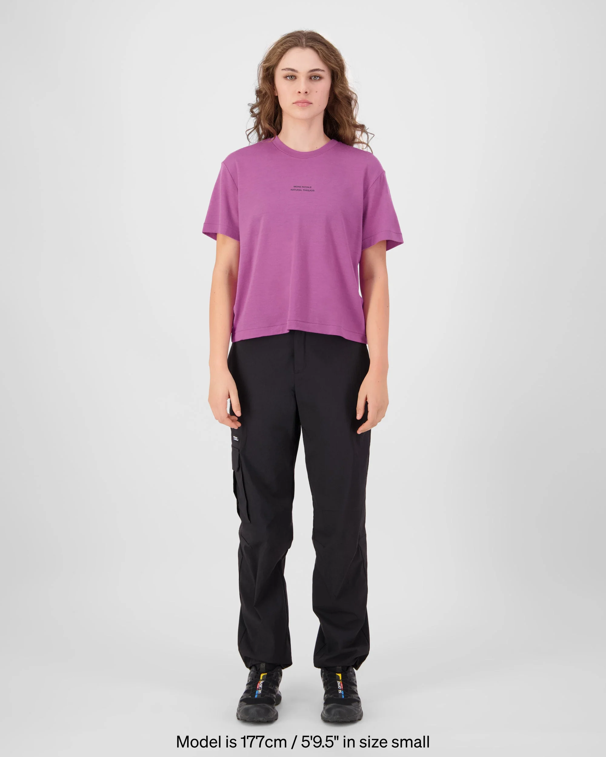 MP Heavyweight Merino T-Shirt - Purple Bolt | Women's T-Shirt - Image 3