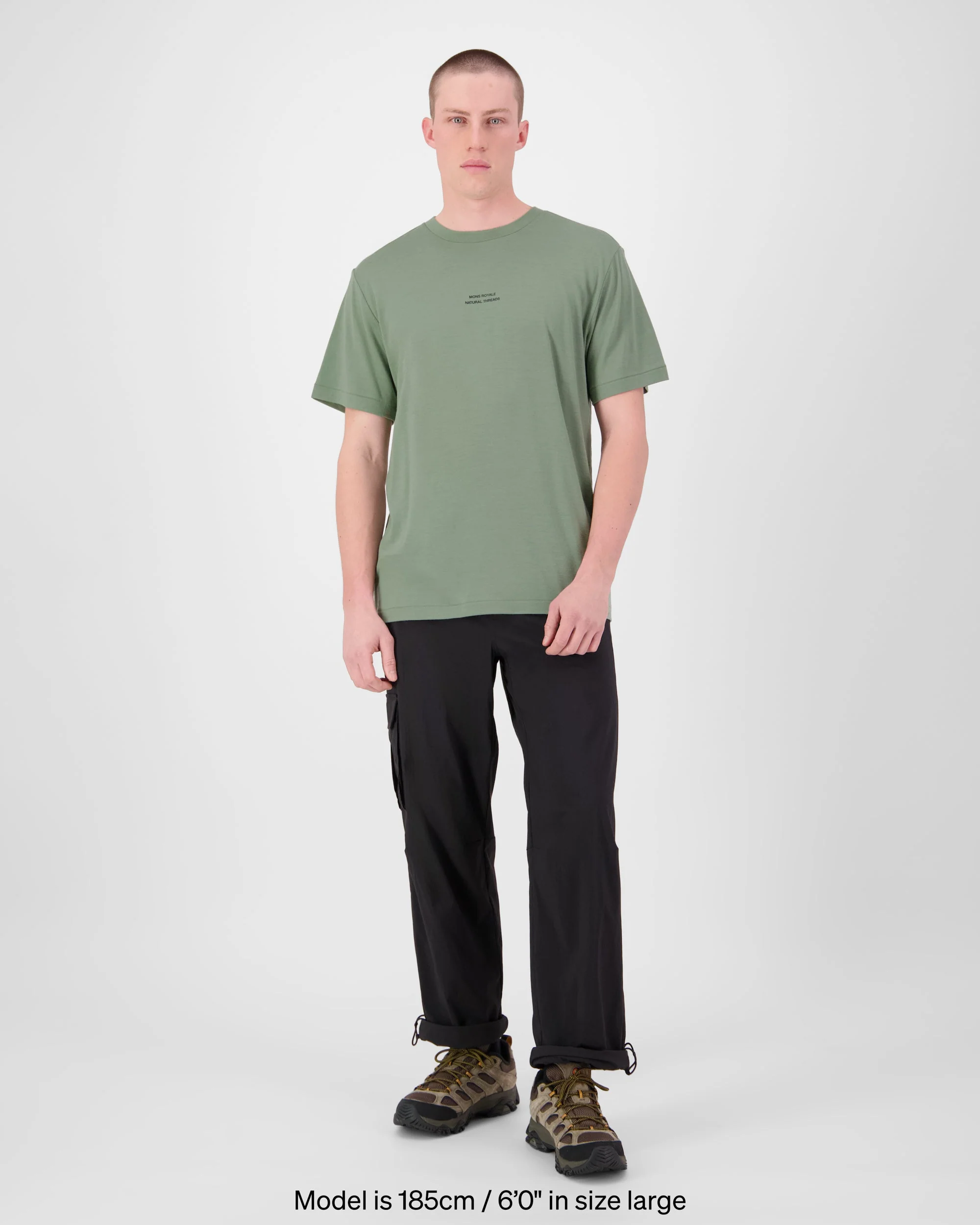 MP Heavyweight Merino T-Shirt - Willow | Men's T-Shirt - Image 3