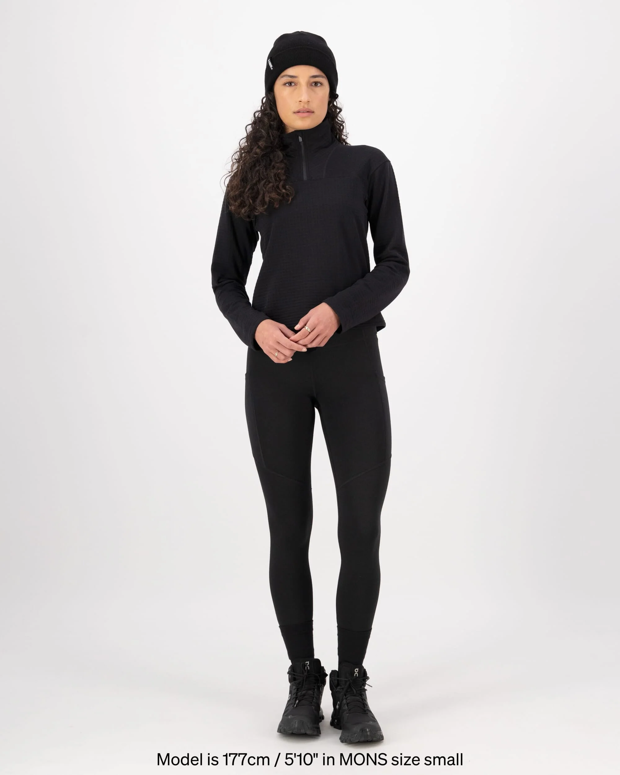 Offgrid Merino Fleece Long Sleeve - Black | Women's Mid Layer - Image 4