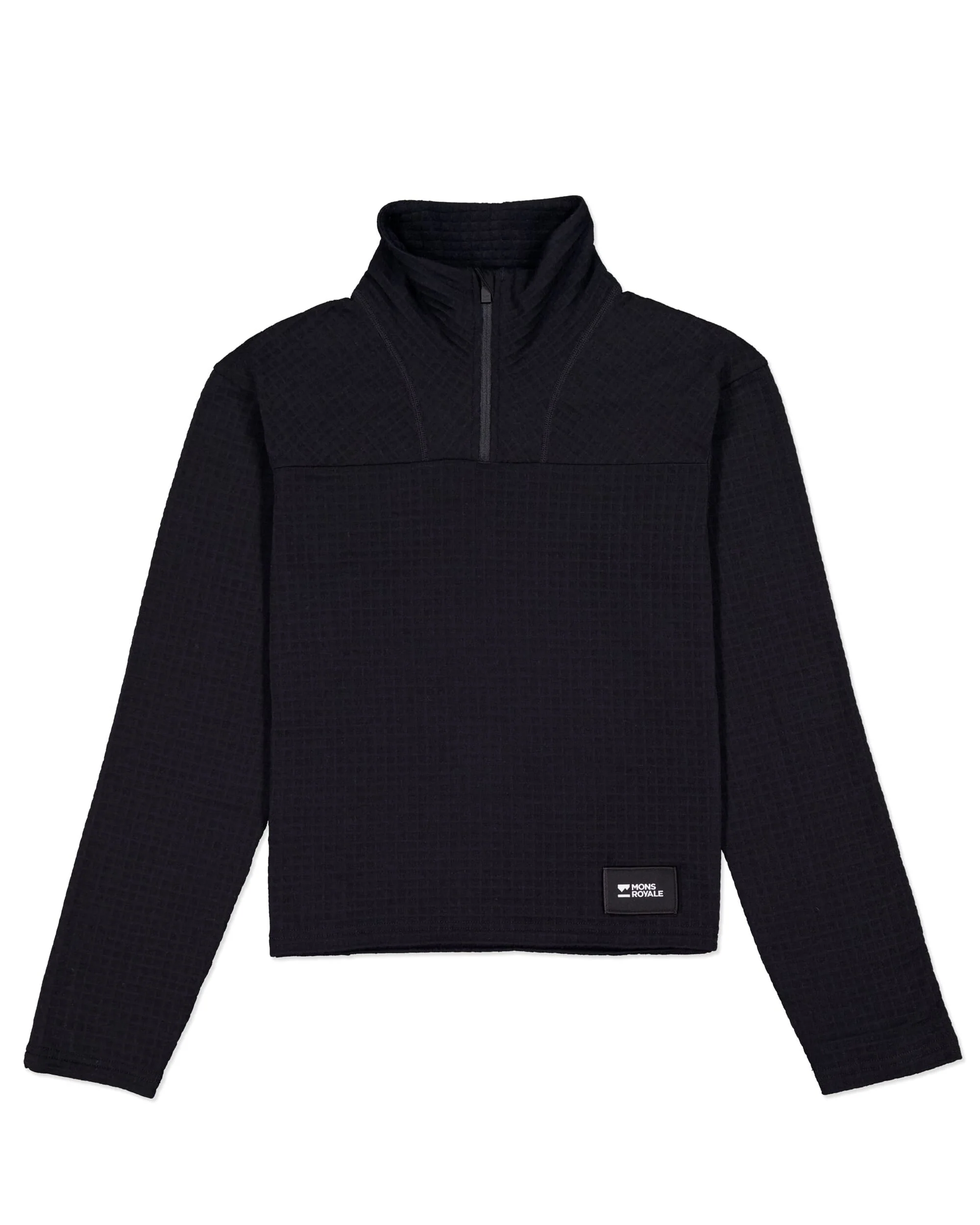 Offgrid Merino Fleece Long Sleeve - Black | Women's Mid Layer - Image 5